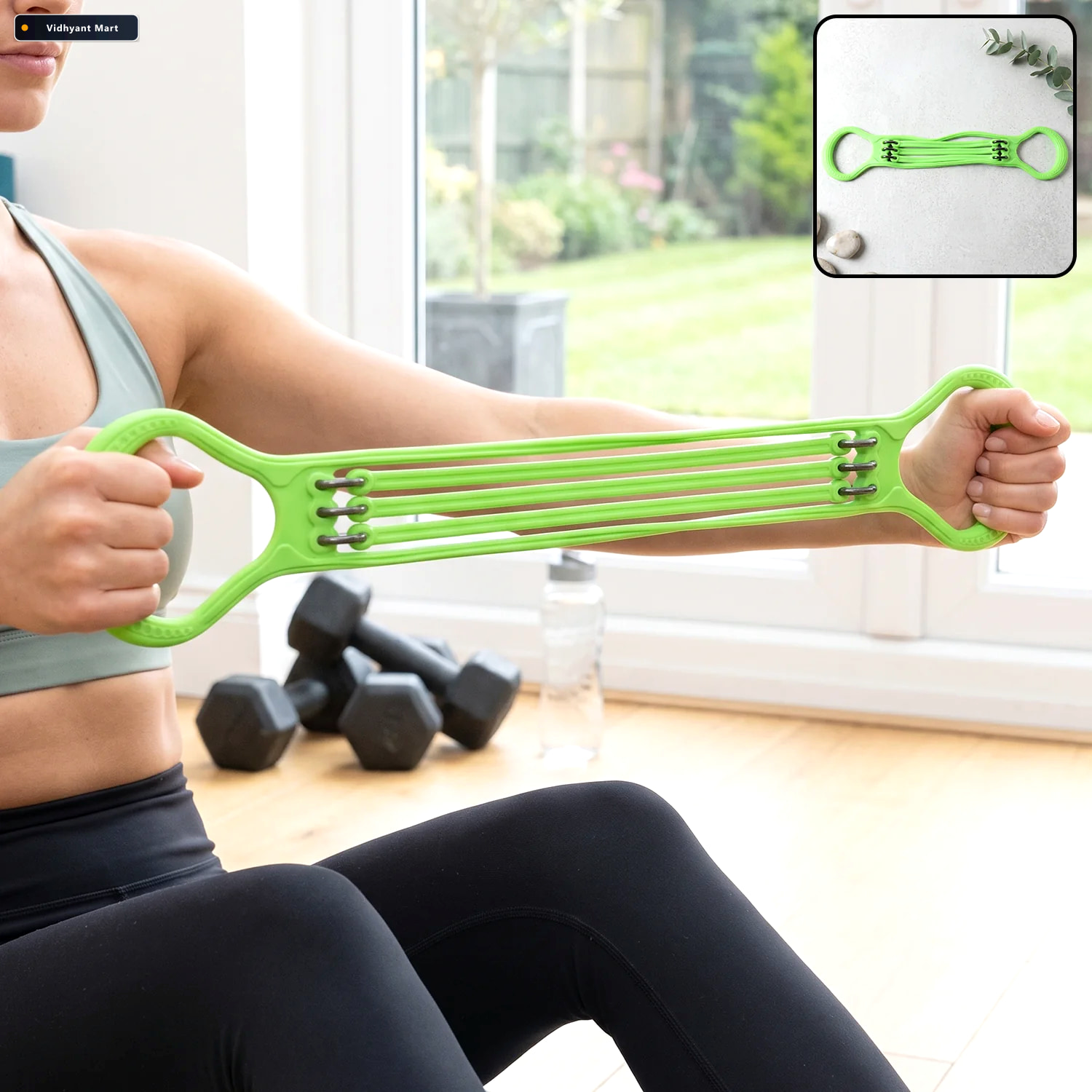 Vidhyant Mart 5 Tube Silicone Chest Expander Resistance Band For 1