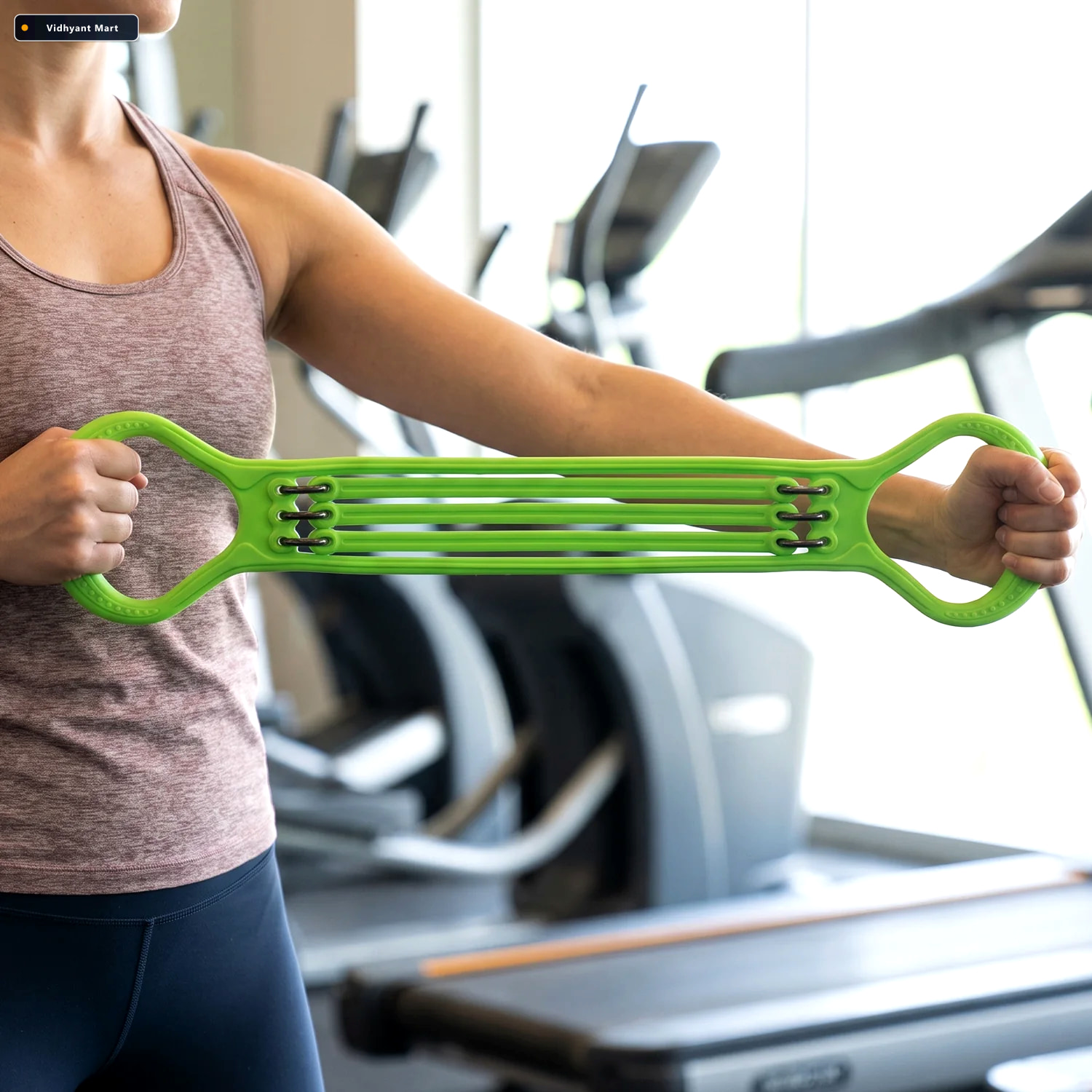 Vidhyant Mart 5 Tube Silicone Chest Expander Resistance Band For 3