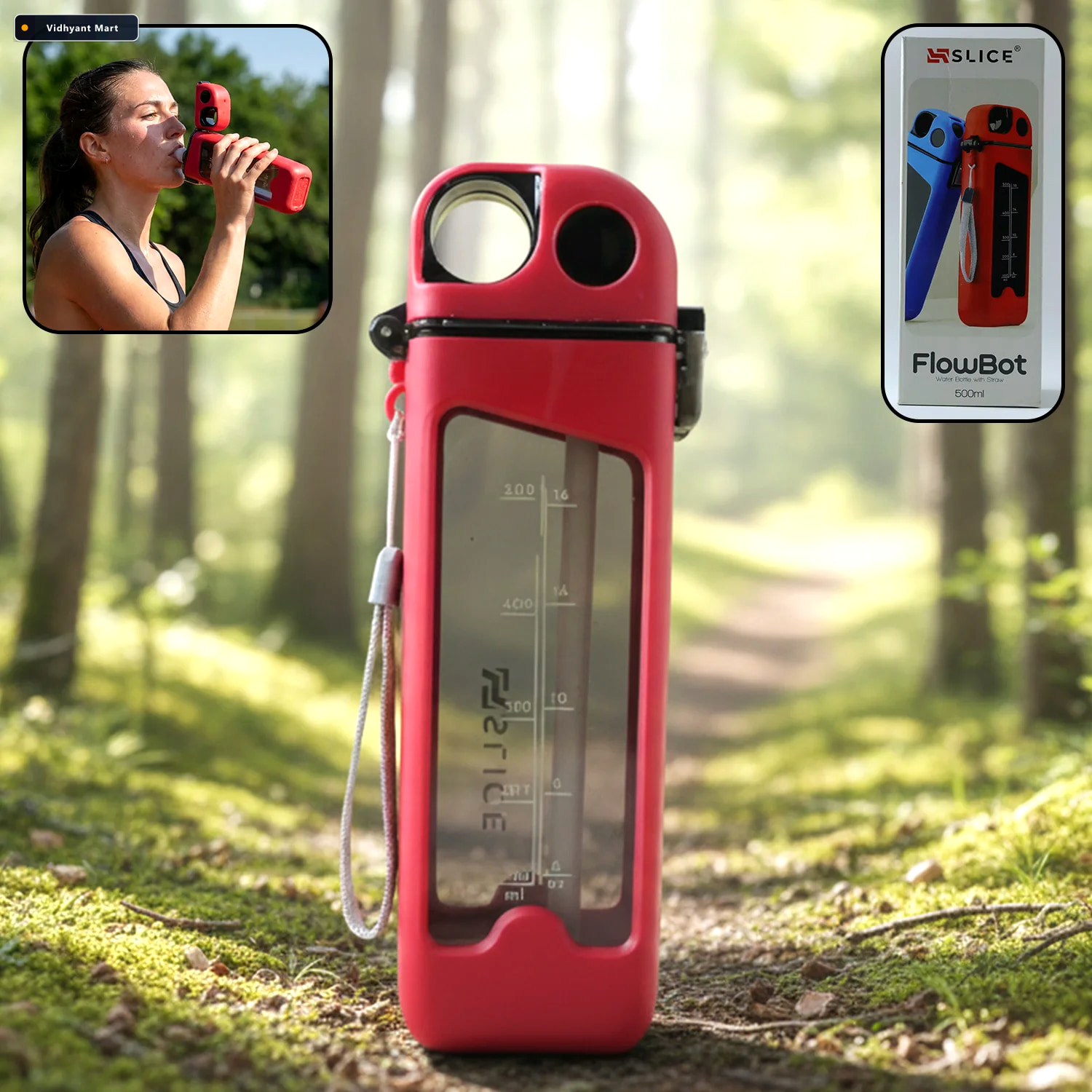 Vidhyant Mart 500ml Leakproof Sports Water Bottle One Touch Spou 1