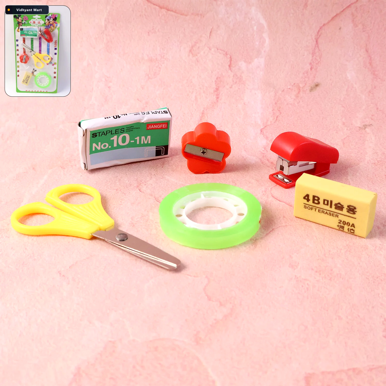 Vidhyant Mart 6 In 1 Mini Stationery Kit Compact Essential Stude 1