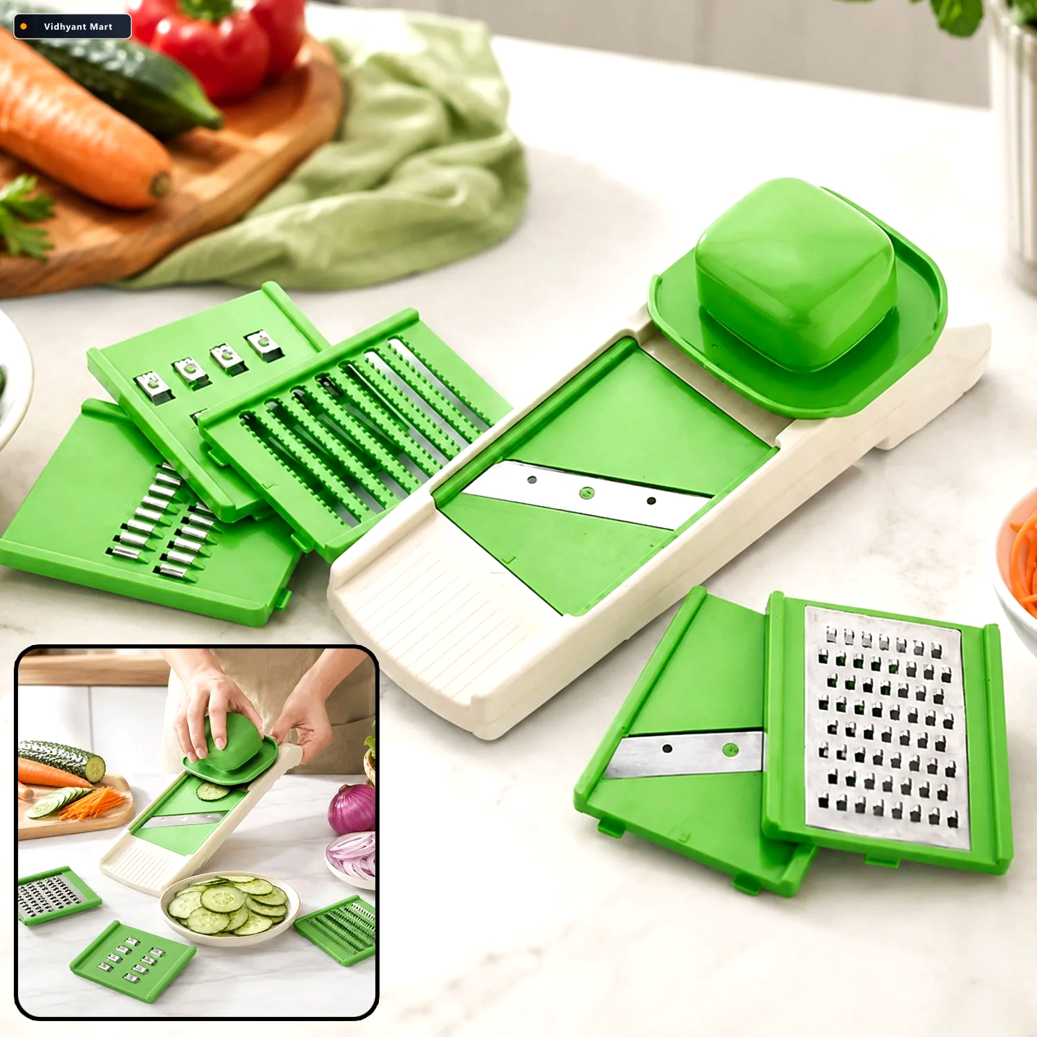 Vidhyant Mart 6 In 1 Vegetable Slicer Multipurpose Kitchen Cutte 1