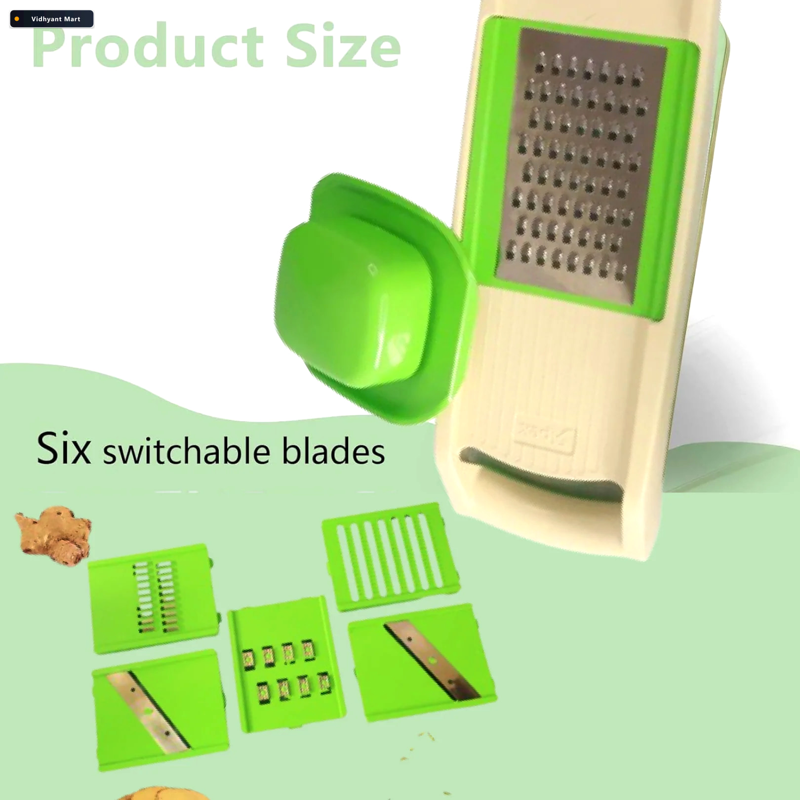 Vidhyant Mart 6 In 1 Vegetable Slicer Multipurpose Kitchen Cutte 3