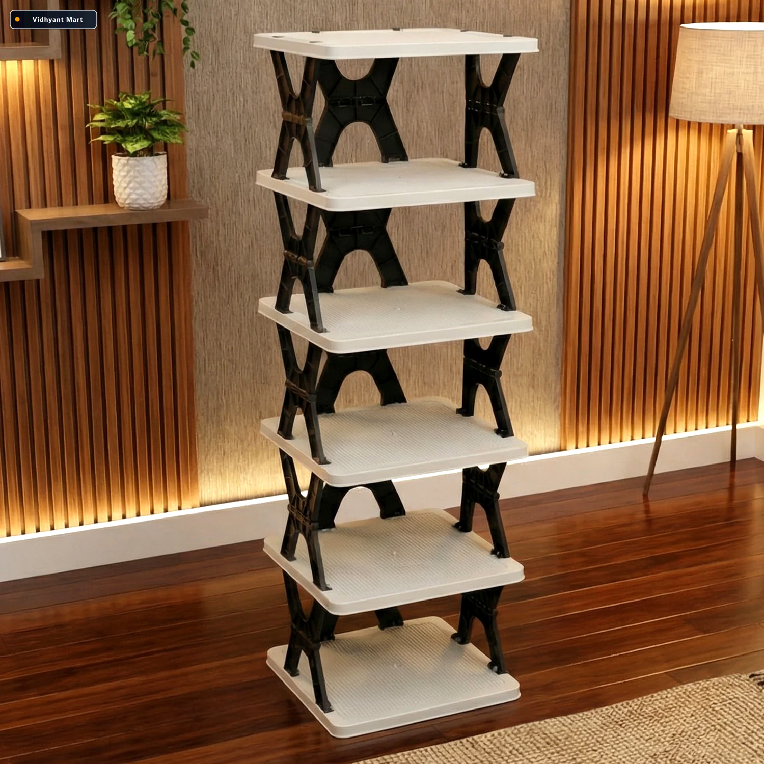 Vidhyant Mart 6 Layer Shoe Rack Stand Space Saving Rectangle Org 1