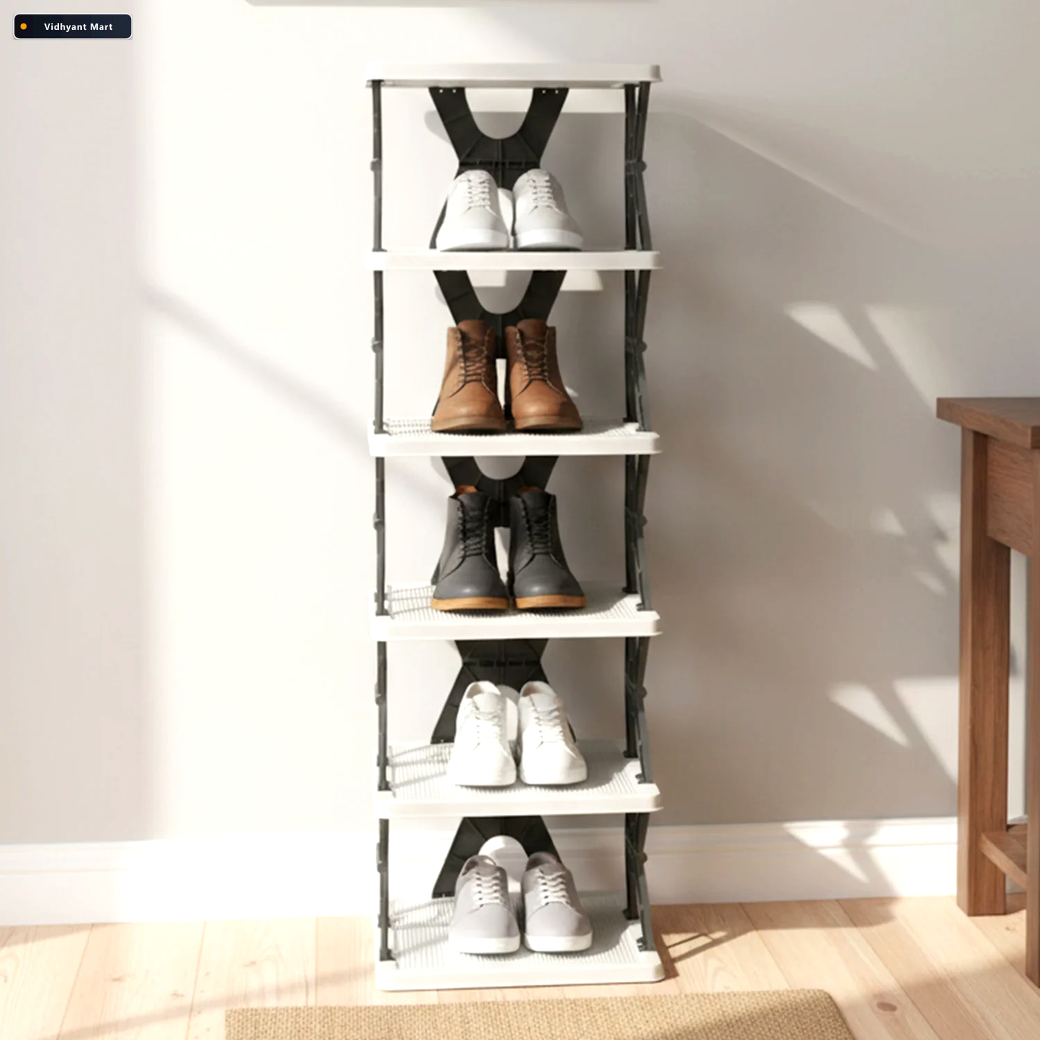 Vidhyant Mart 6 Layer Shoe Rack Stand Space Saving Rectangle Org 2