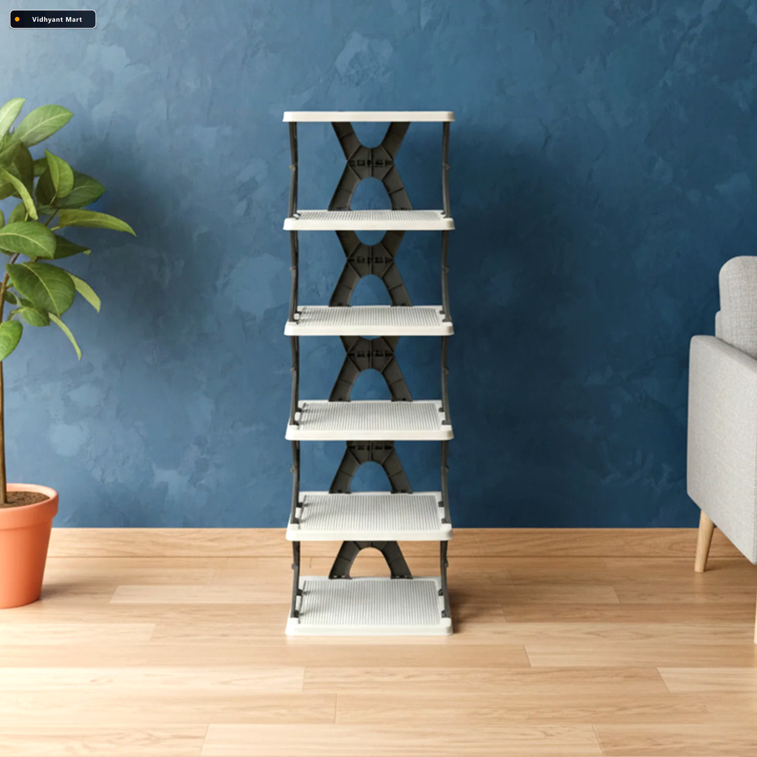 Vidhyant Mart 6 Layer Shoe Rack Stand Space Saving Rectangle Org 3