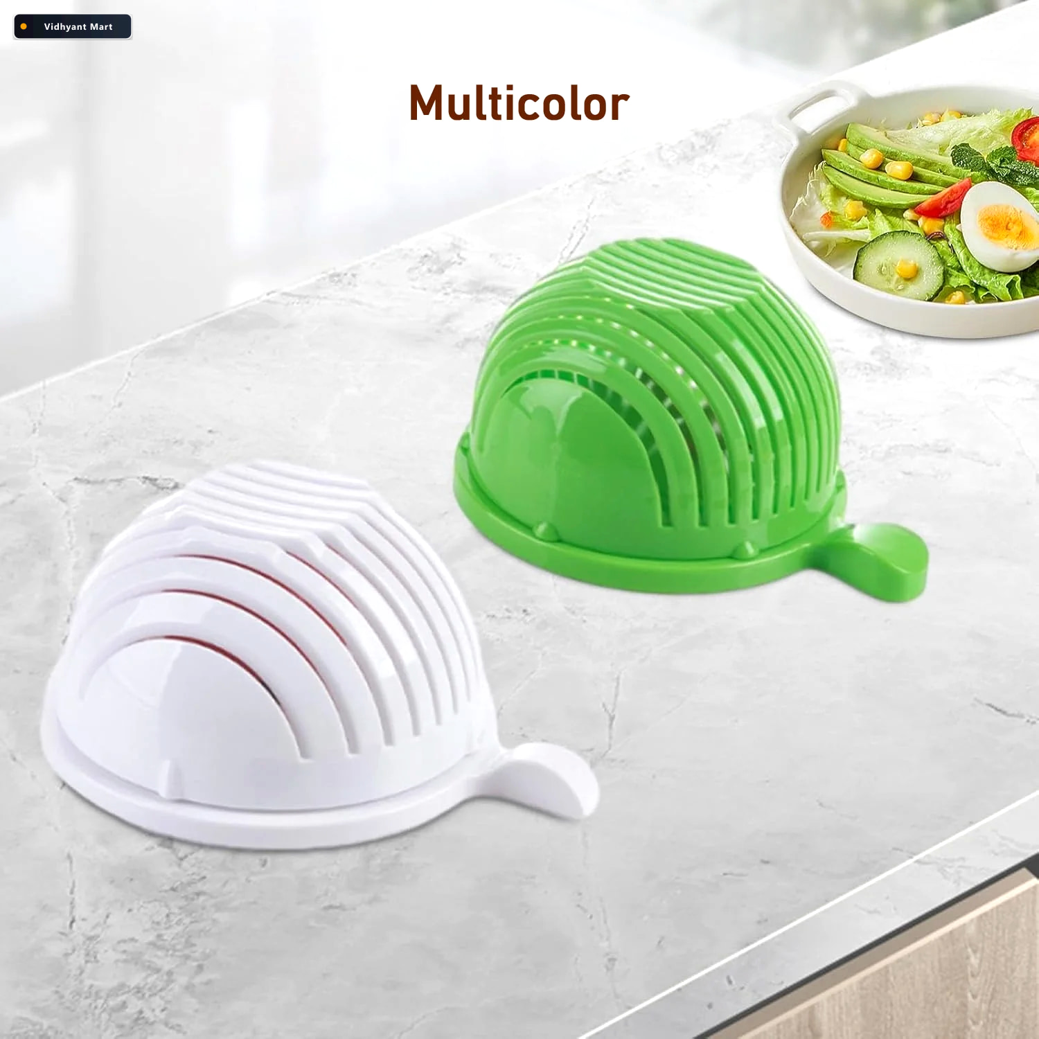 Vidhyant Mart 60 Seconds Salad Cutter Bowl Quick Vegetable Fruit 3