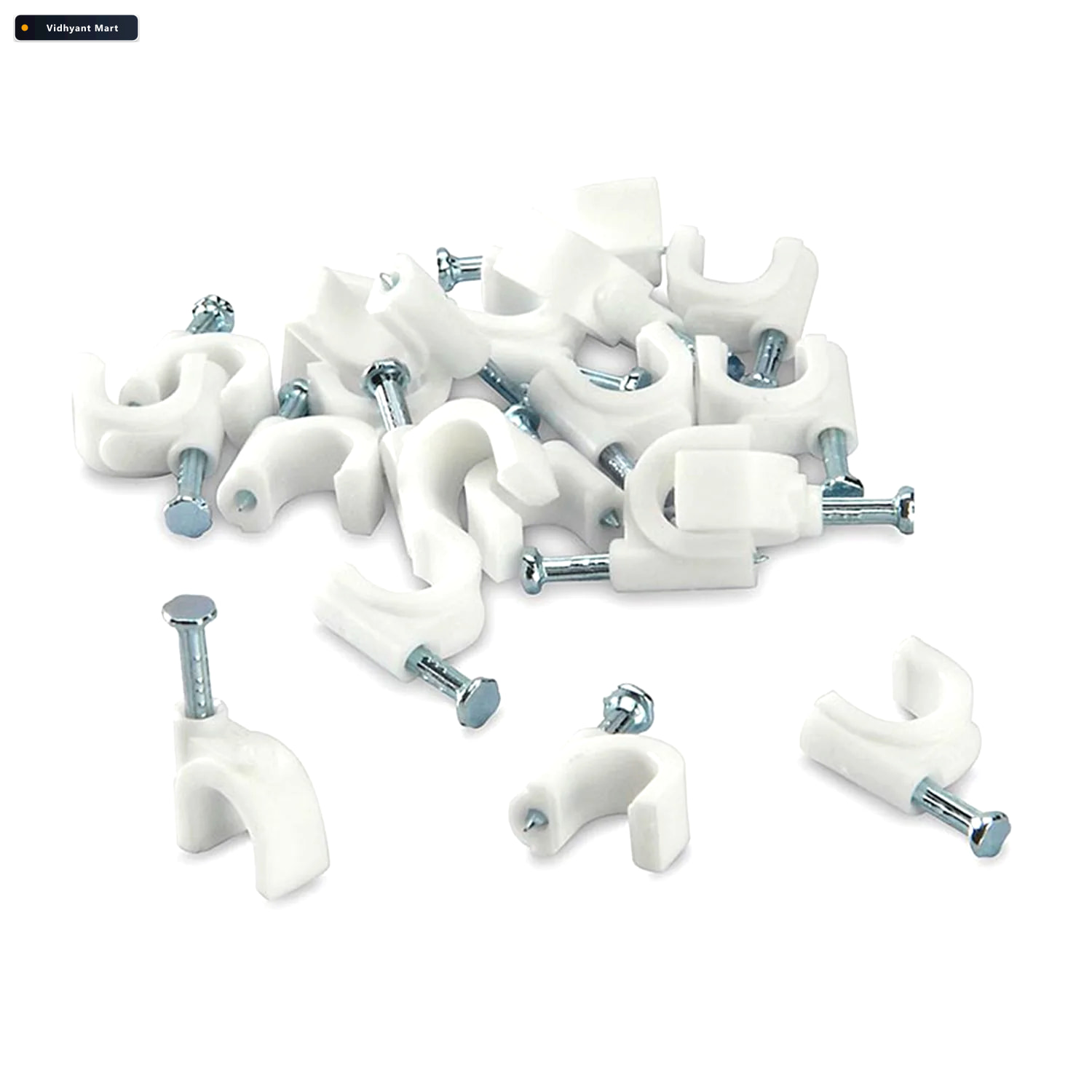Vidhyant Mart 6mm Cable Clips 100 Pc Wire Organizer For Walls Gl 2