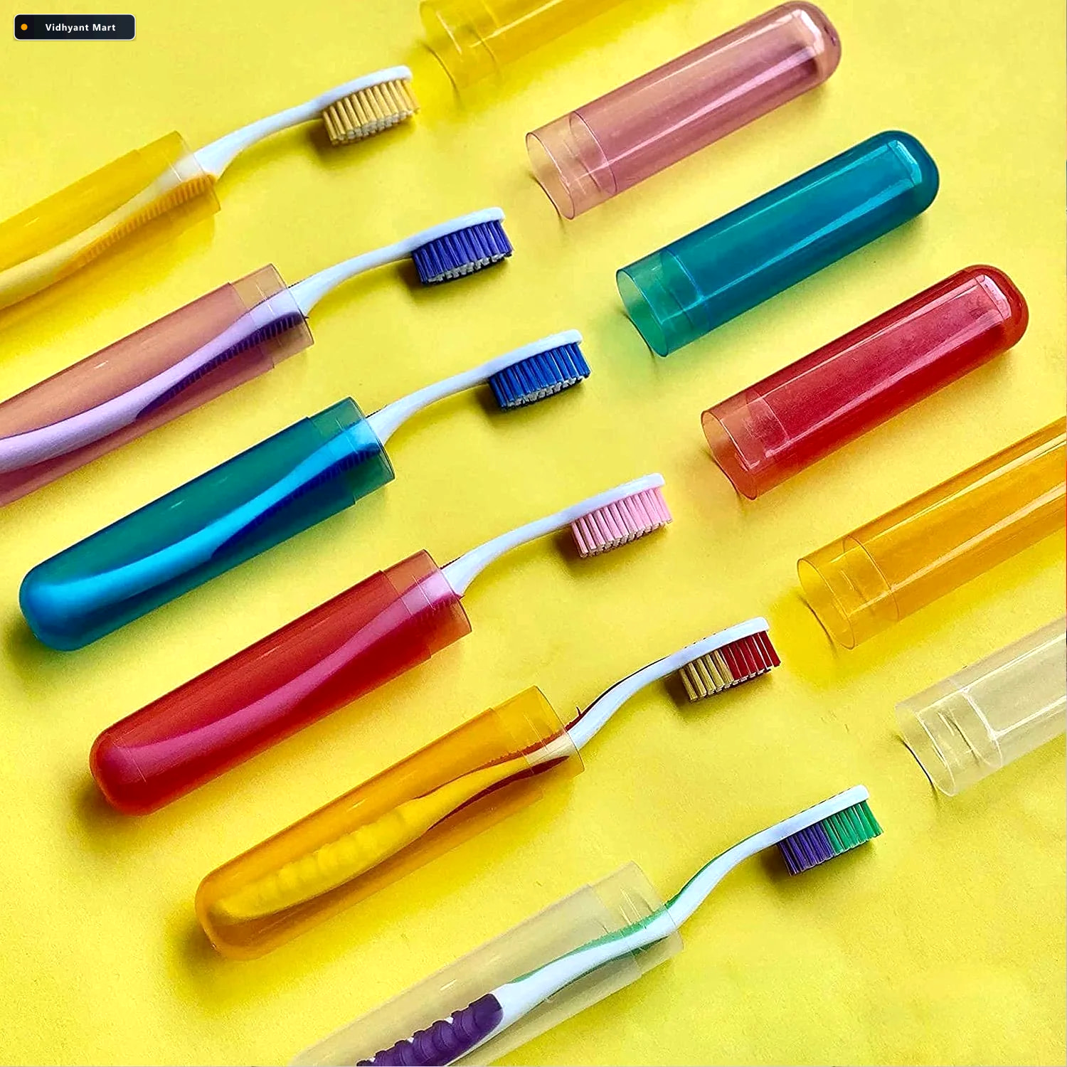 Vidhyant Mart 6pc Plastic Toothbrush Covers Hygienic Travel Prot 2