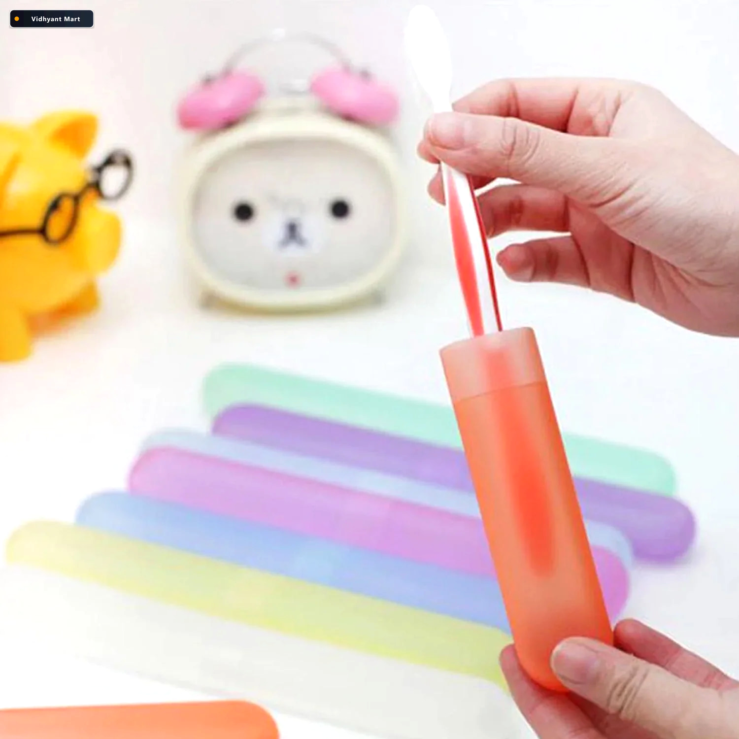 Vidhyant Mart 6pc Plastic Toothbrush Covers Hygienic Travel Prot 3