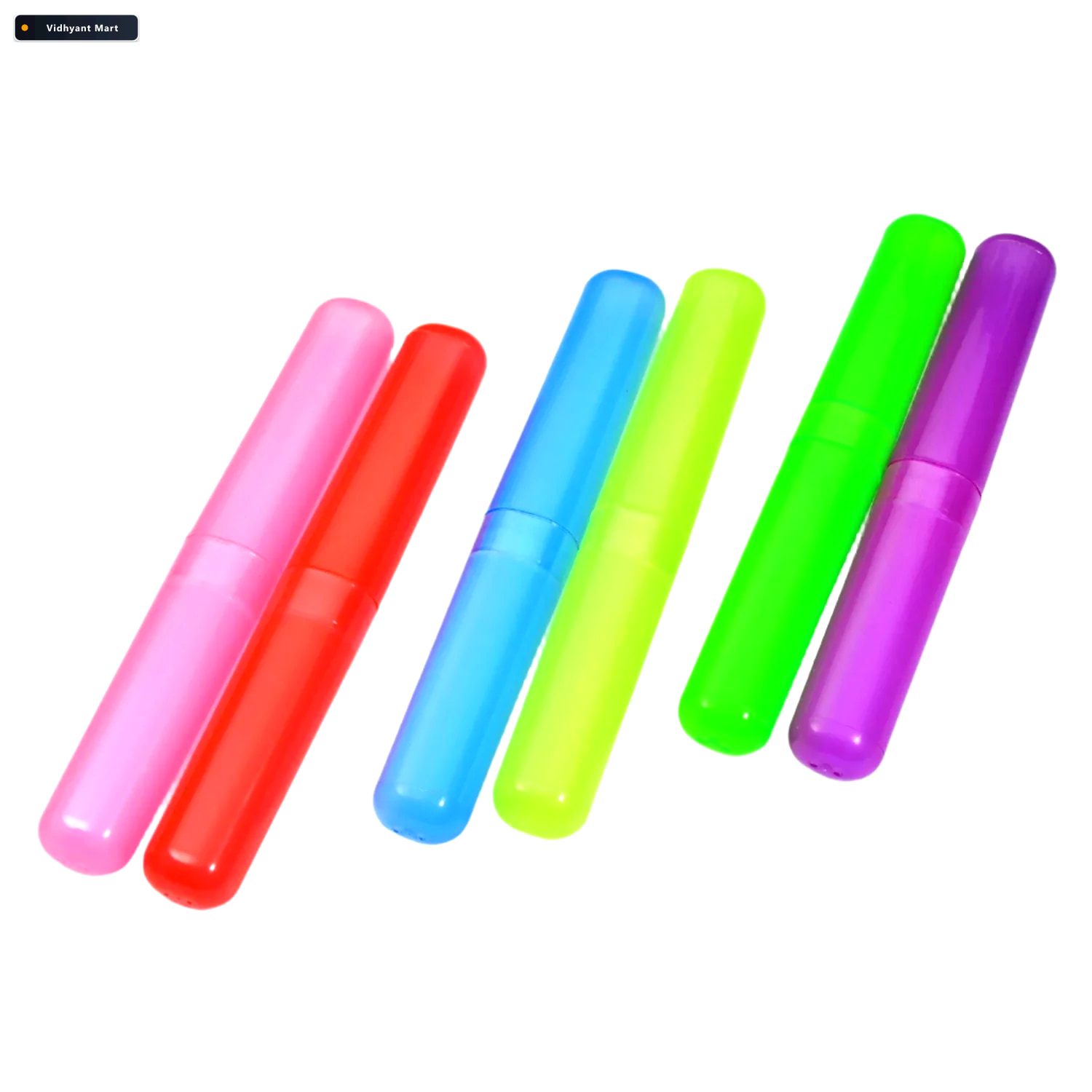 Vidhyant Mart 6pc Plastic Toothbrush Covers Hygienic Travel Prot 4
