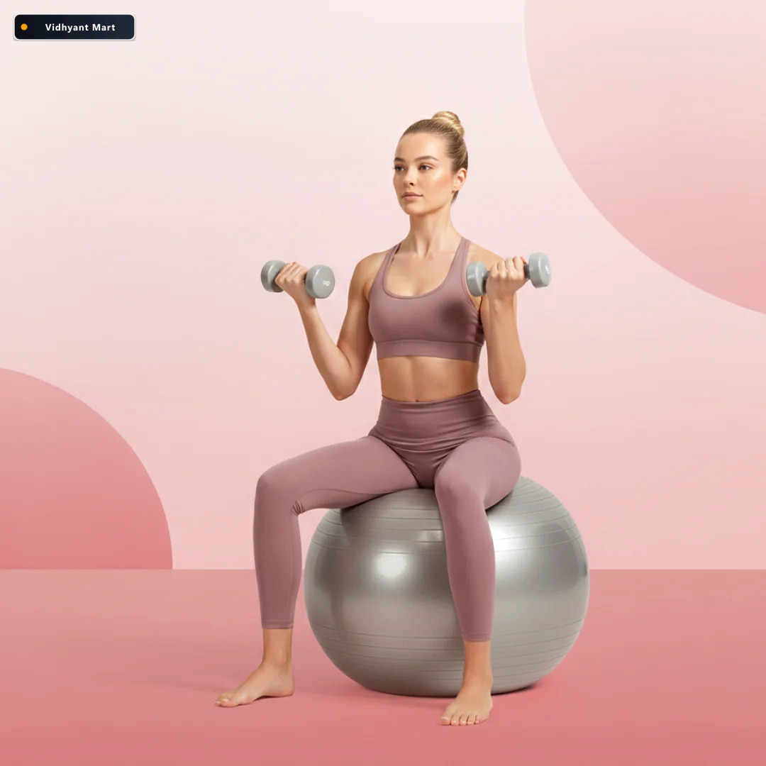Vidhyant Mart 75cm Stability Gym Ball Heavy Duty Non Slip Fitnes 3