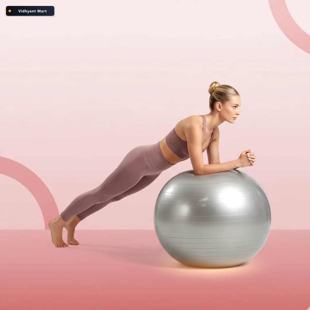 Vidhyant Mart 75cm Stability Gym Ball Heavy Duty Non Slip Fitnes 4