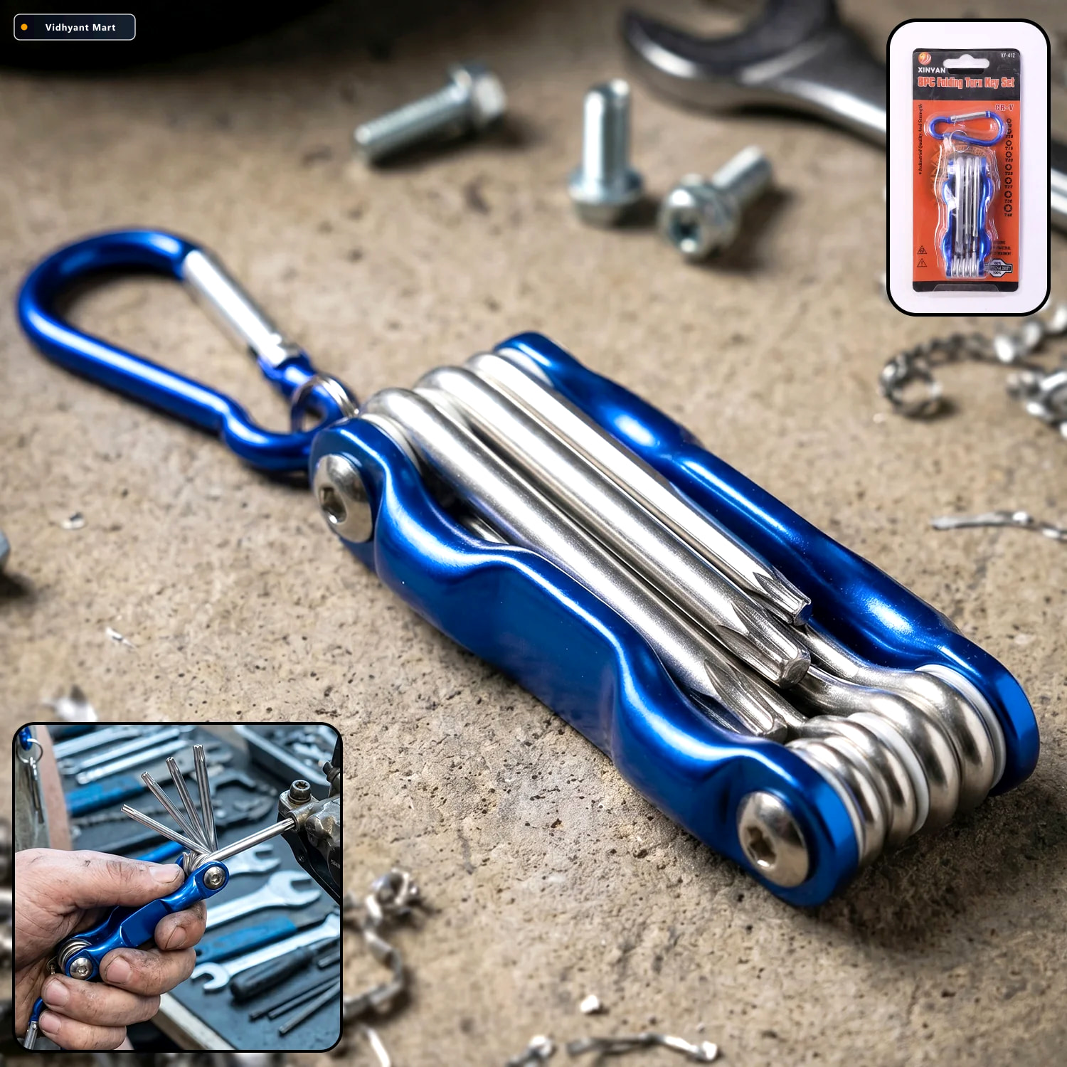 Vidhyant Mart 8 In 1 Portable Cycling Repair Tool Kit Compact Du 1