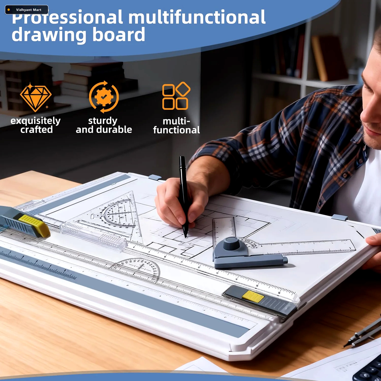 Vidhyant Mart A3 Drawing Board Set For School Students Technical 2