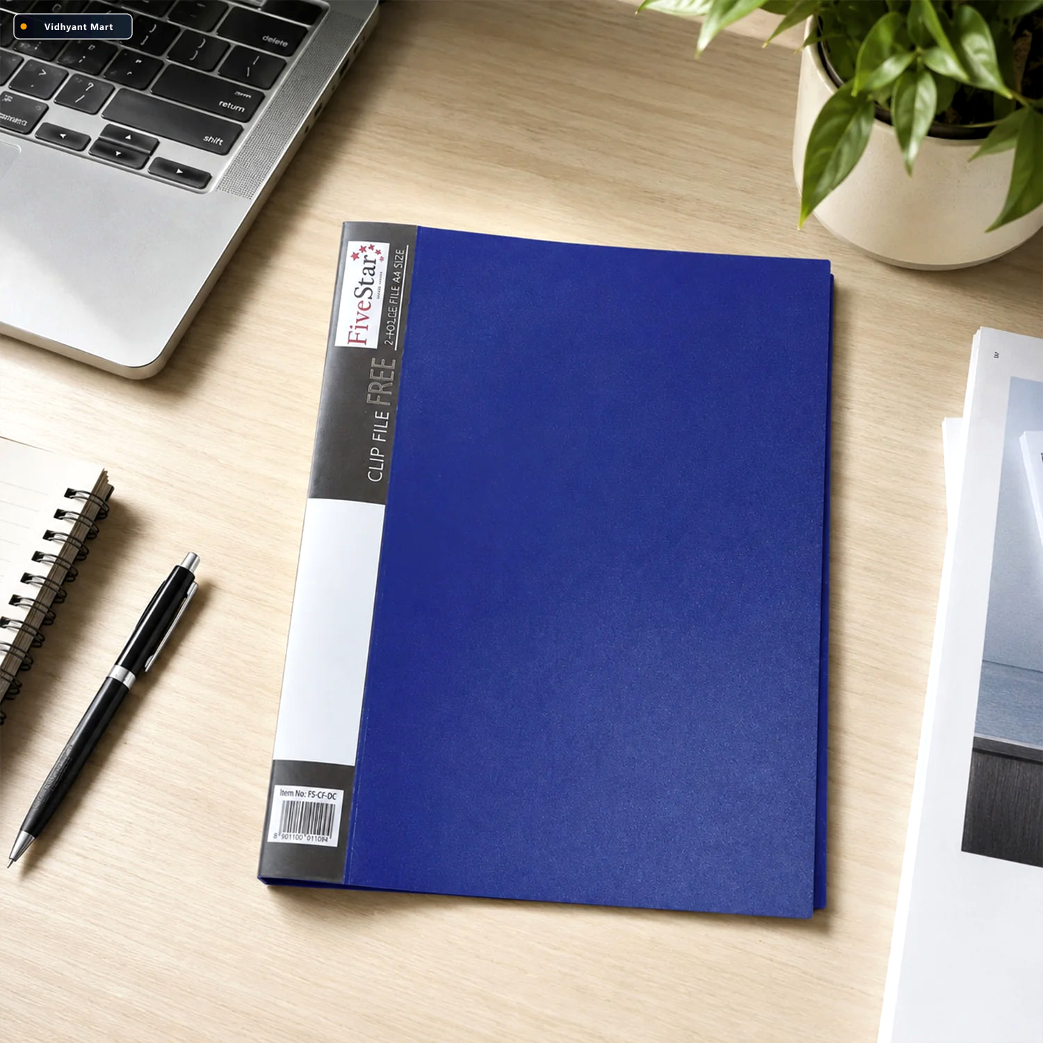 Vidhyant Mart A4 Plastic Clip File Folder With Inner Pocket For 2