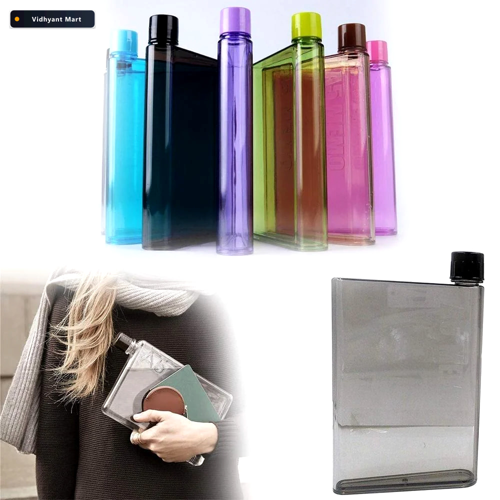 Vidhyant Mart A5 Notebook Water Bottle 400ml Slim Leak Proof Own 1