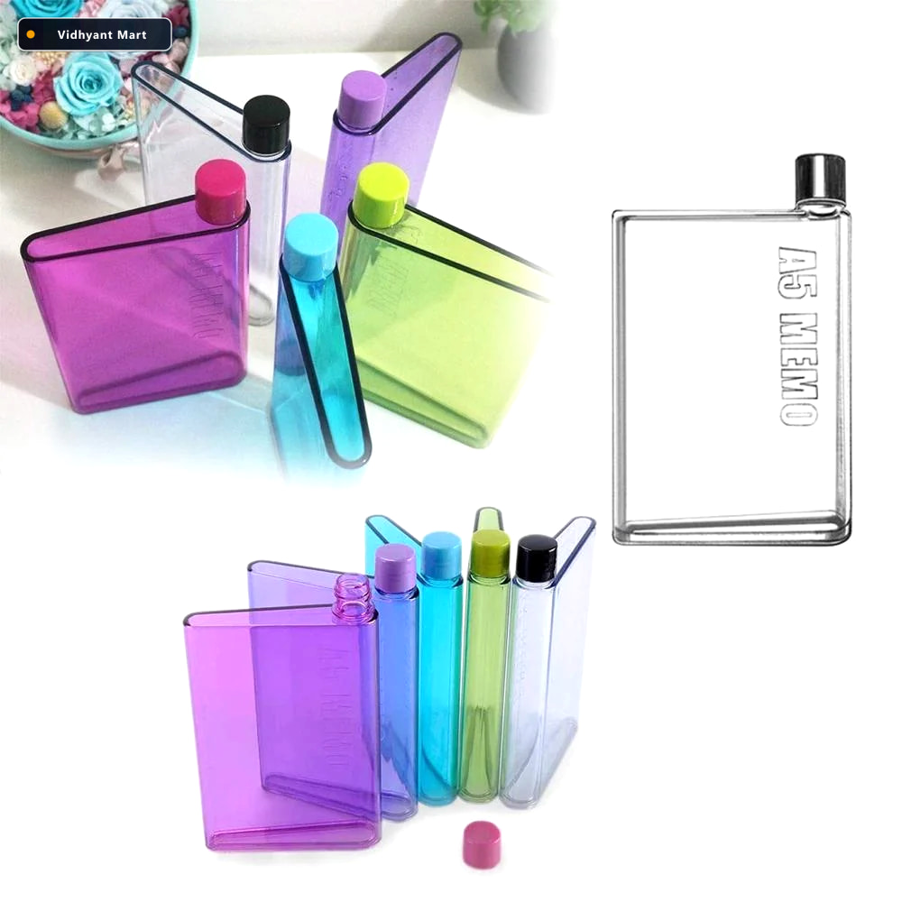 Vidhyant Mart A5 Notebook Water Bottle 400ml Slim Leak Proof Own 2