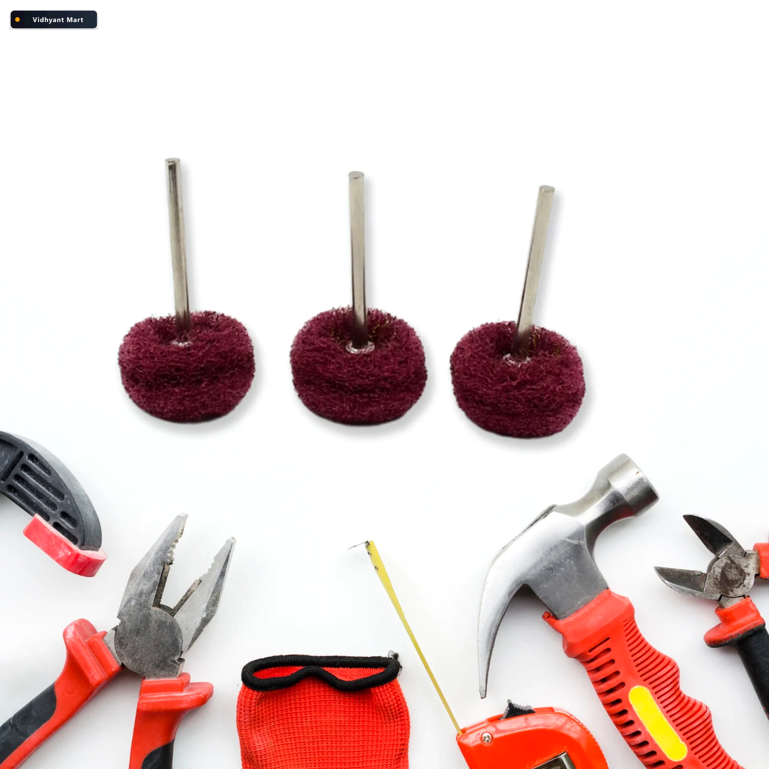 Vidhyant Mart Abrasive Buffing Wheel Set For Rust Removal Polish 2