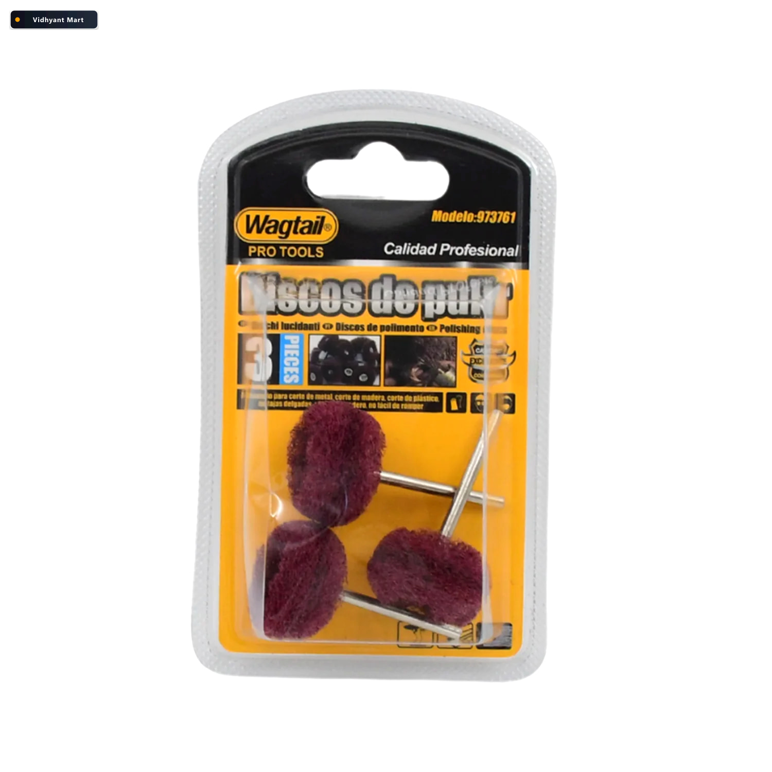 Vidhyant Mart Abrasive Buffing Wheel Set For Rust Removal Polish 4