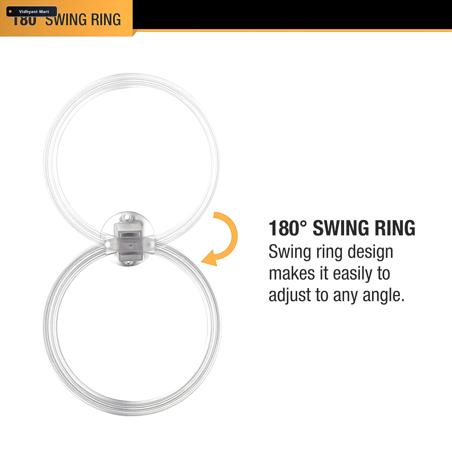 Vidhyant Mart Abs Towel Ring Unbreakable Wall Mounted Holder Bat 3