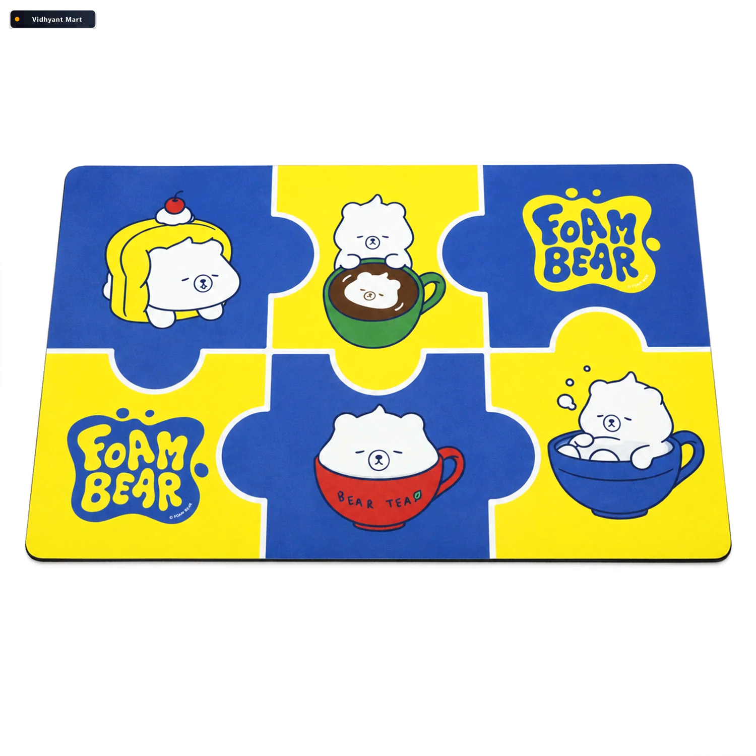 Vidhyant Mart Absorbent Bathroom Mat Cute Cartoon Bear Print Qui 4