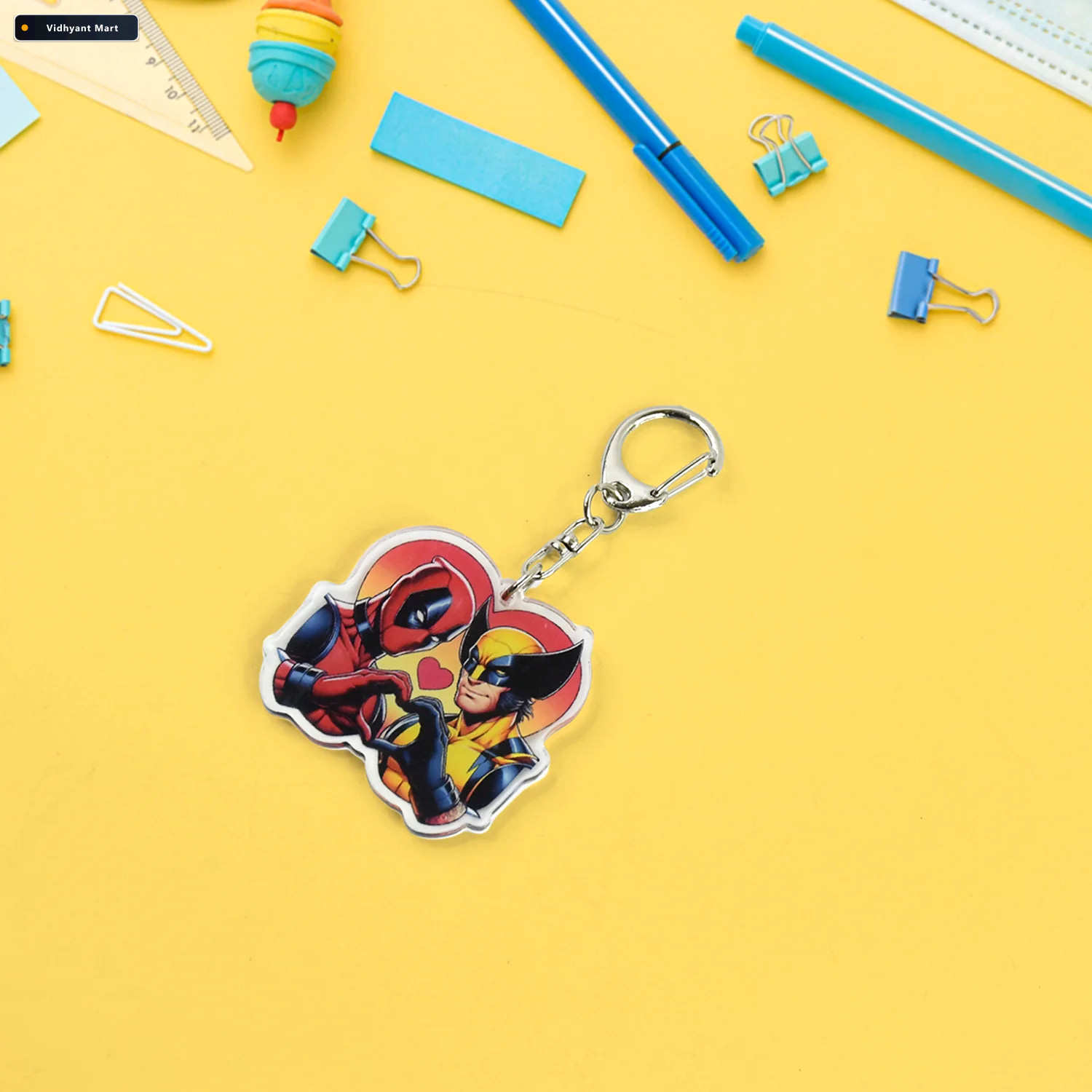 Vidhyant Mart Acrylic Cartoon Character Keychain Durable Metal C 2