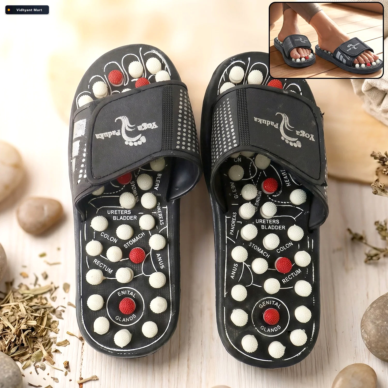 Vidhyant Mart Acupressure Foot Massage Slippers Reflexology Mass 2