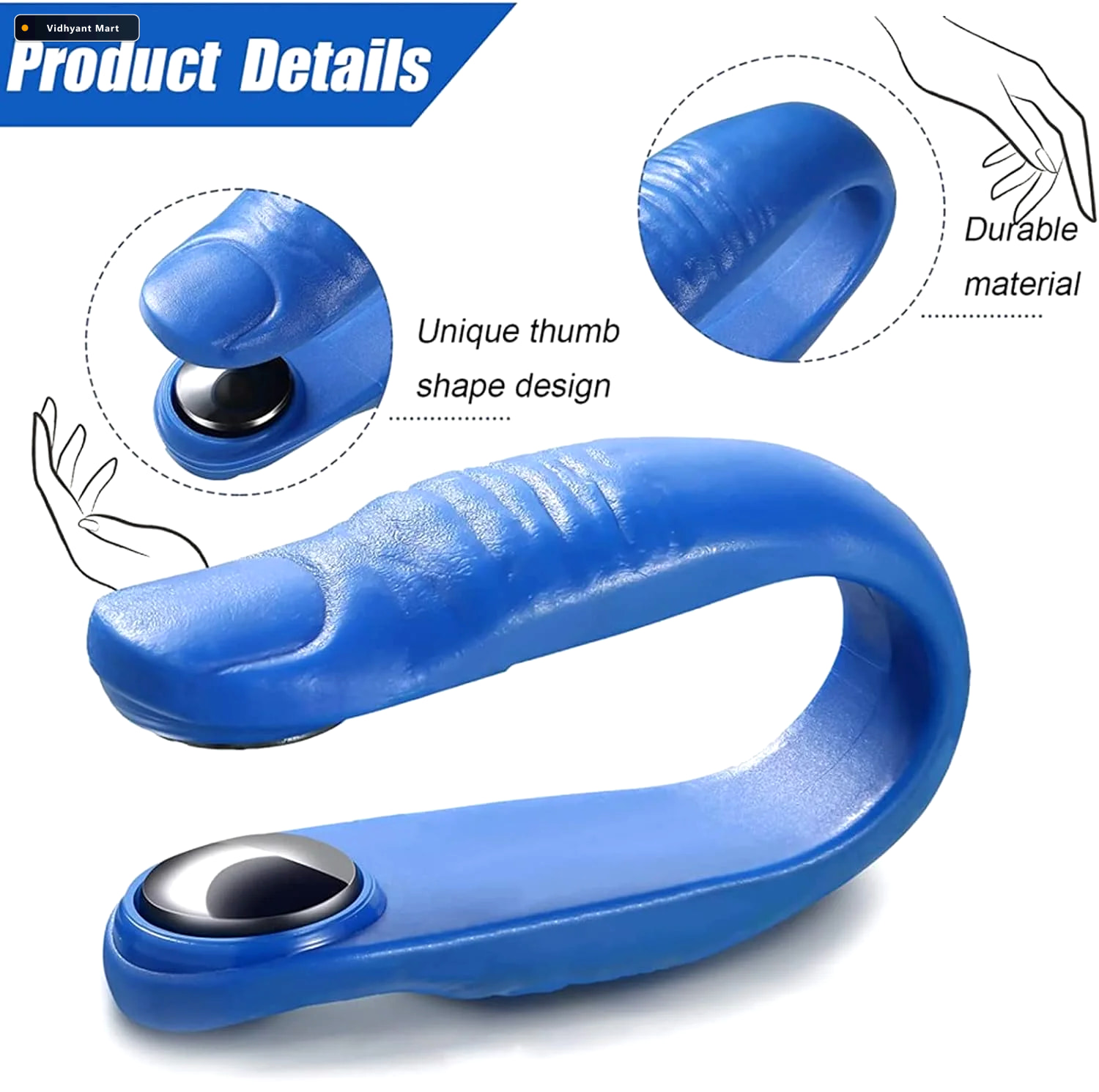Vidhyant Mart Acupressure Hand Clip Stress Migraine Relief Velve 3