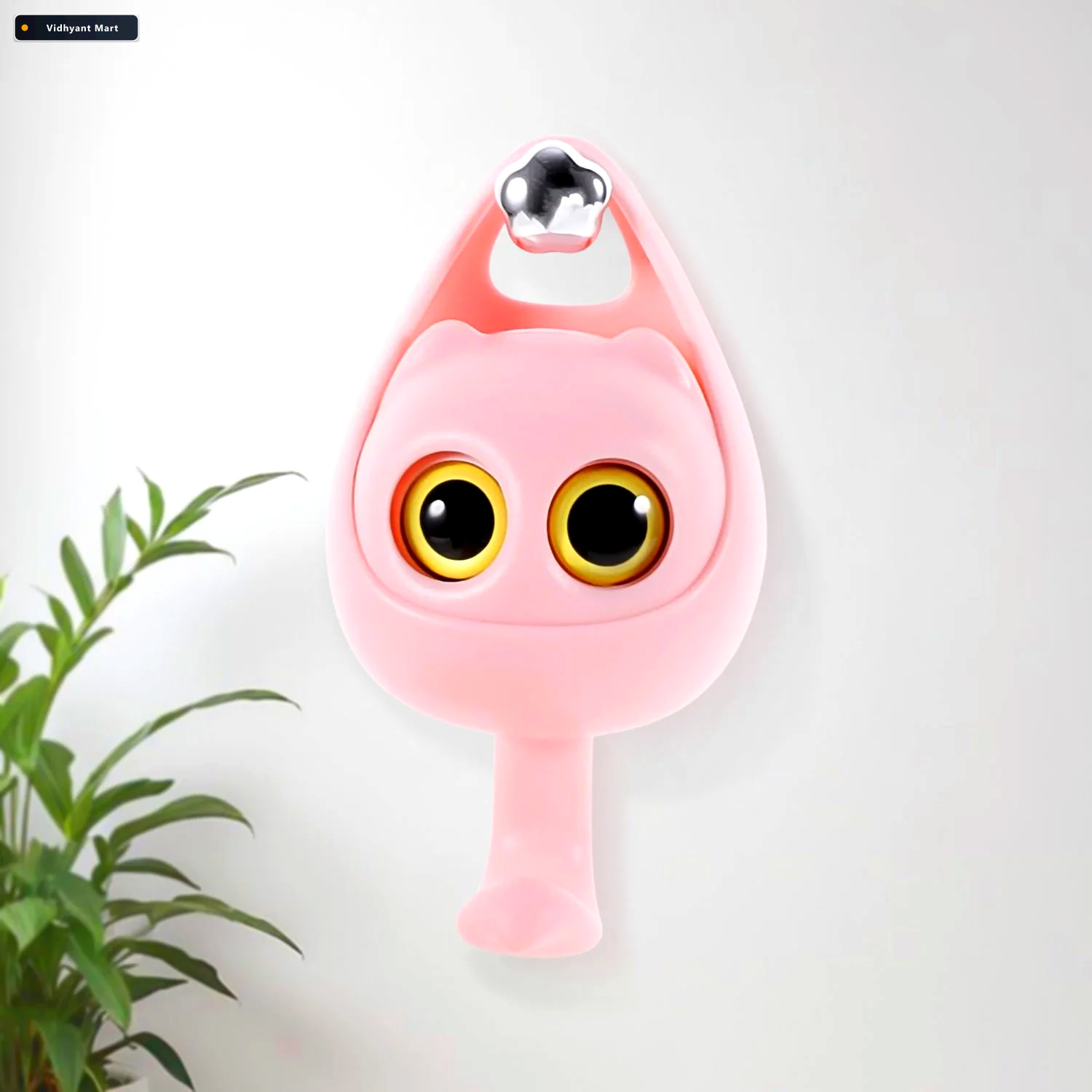 Vidhyant Mart Adhesive Coat Hook Cute Wink Cat Design No Drill I 1