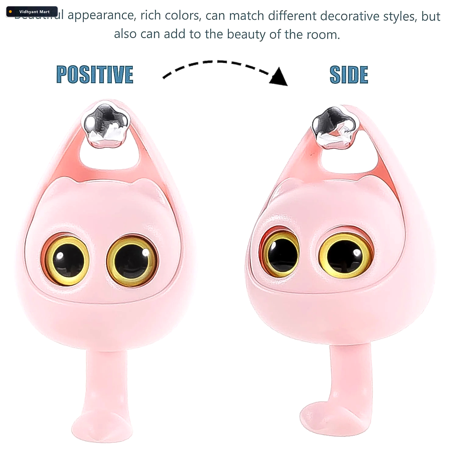 Vidhyant Mart Adhesive Coat Hook Cute Wink Cat Design No Drill I 3
