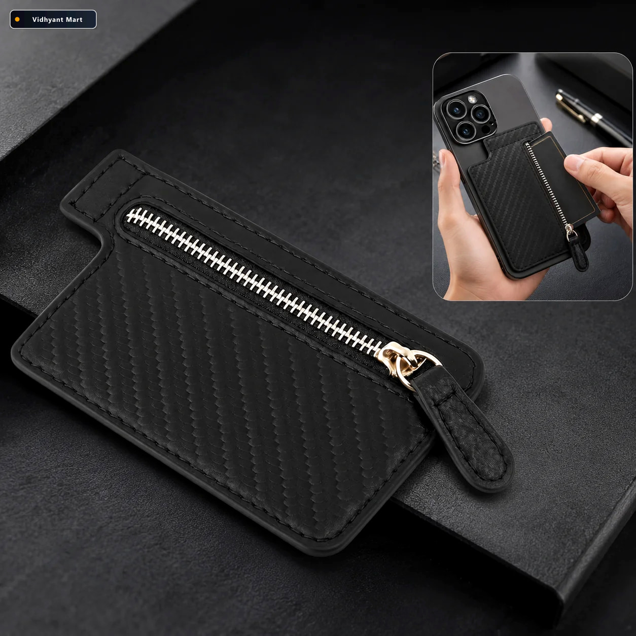Vidhyant Mart Adhesive Phone Card Holder Wallet Stand For Smartp 1