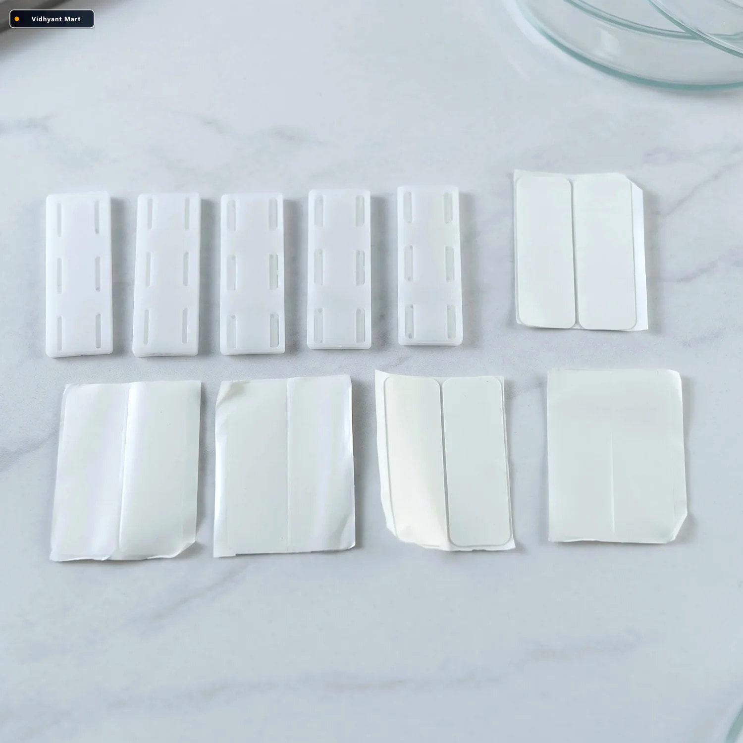 Vidhyant Mart Adhesive Plastic Power Strip Holder Retainer Clips 3