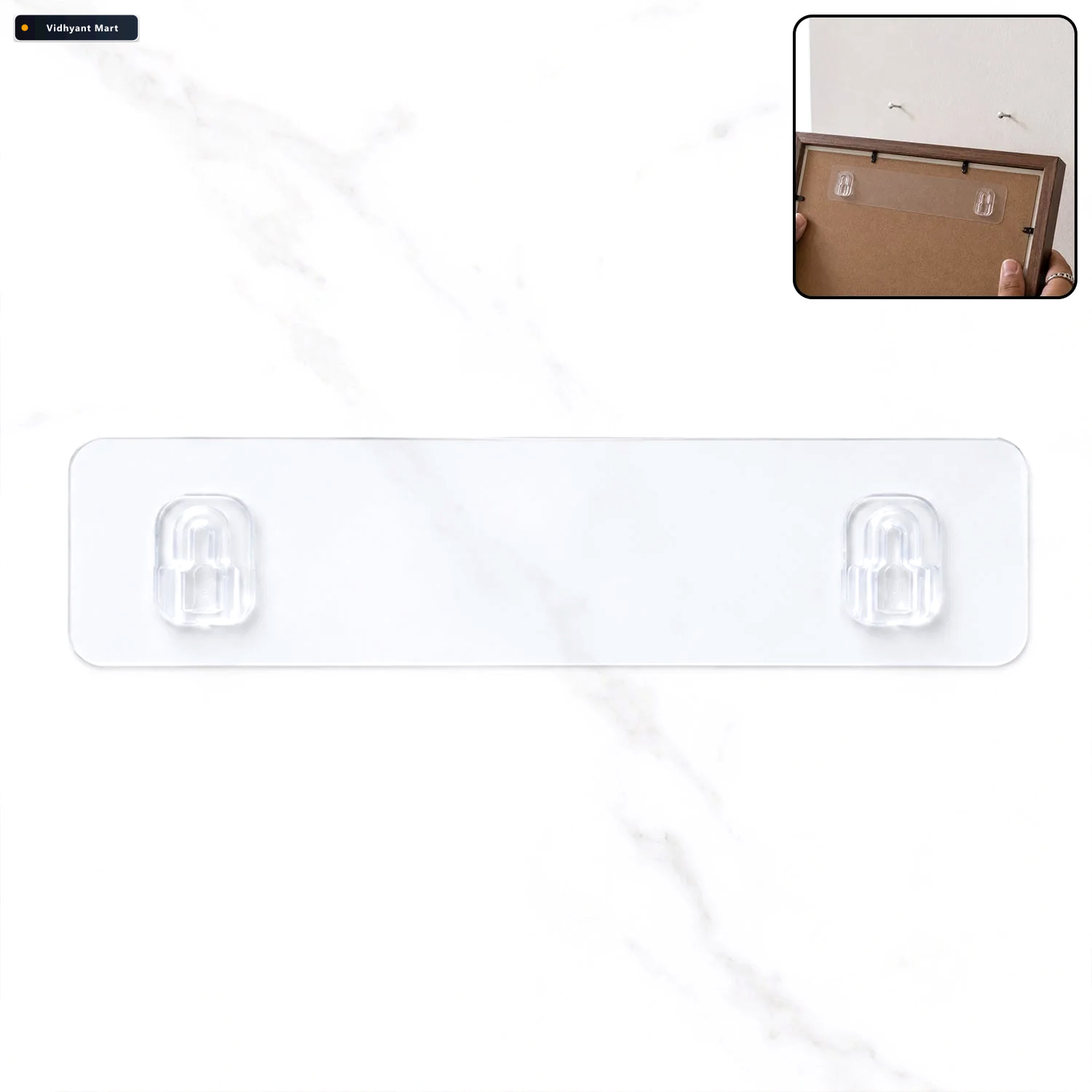 Vidhyant Mart Adhesive Plastic Wall Hook Strong Waterproof For H 2