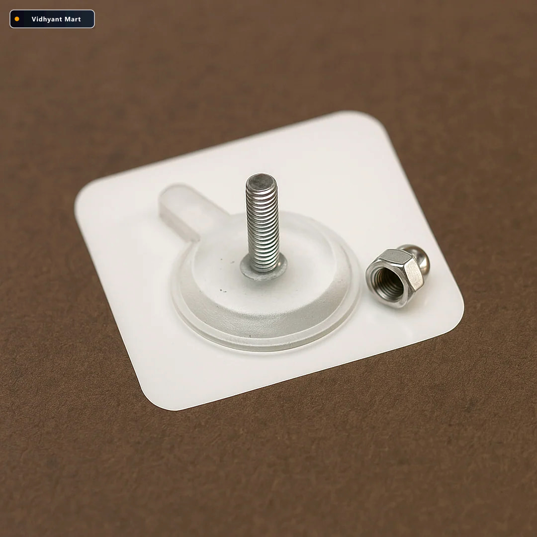 Vidhyant Mart Adhesive Screw Hook Heavy Duty No Drill Wall Mount 5