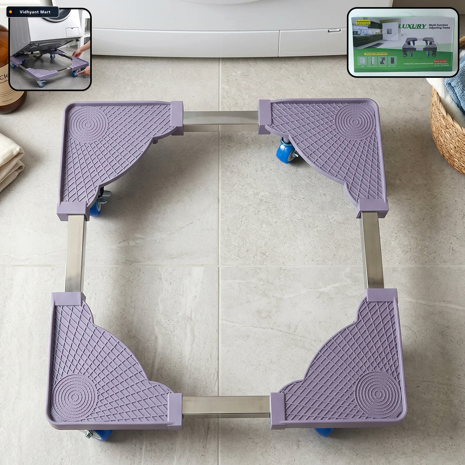 Vidhyant Mart Adjustable Appliance Stand Easy Move Stable Suppor 1