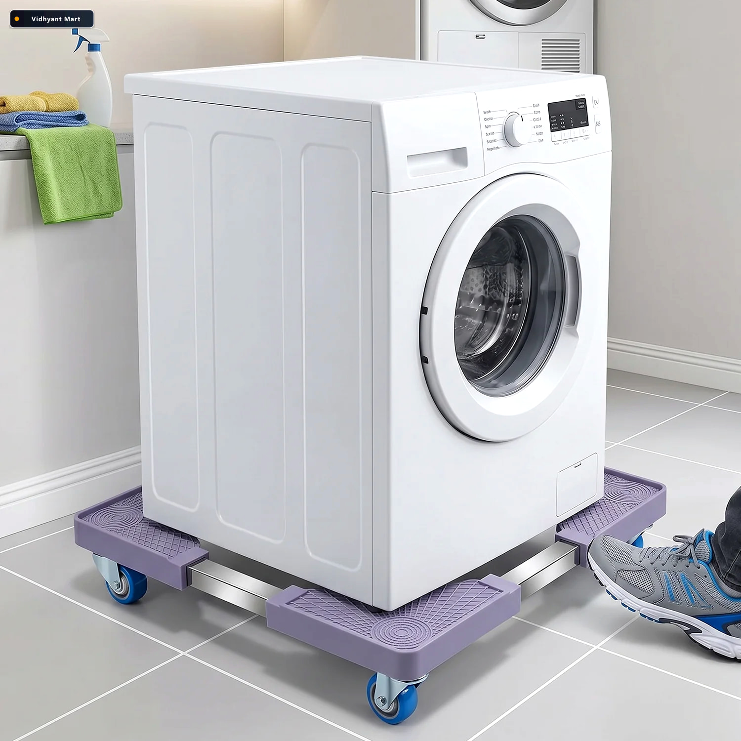 Vidhyant Mart Adjustable Appliance Stand Easy Move Stable Suppor 3