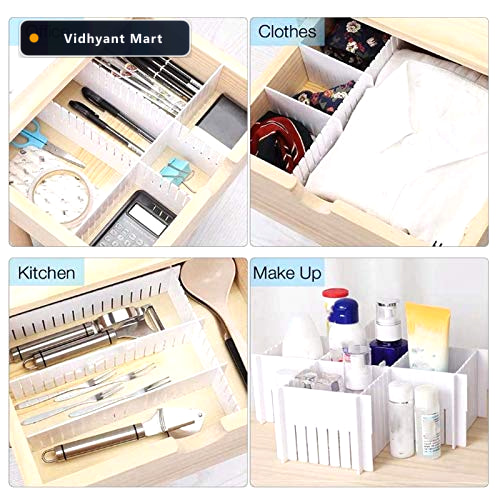 Vidhyant Mart Adjustable Drawer Organizer Multipurpose Storage S 2