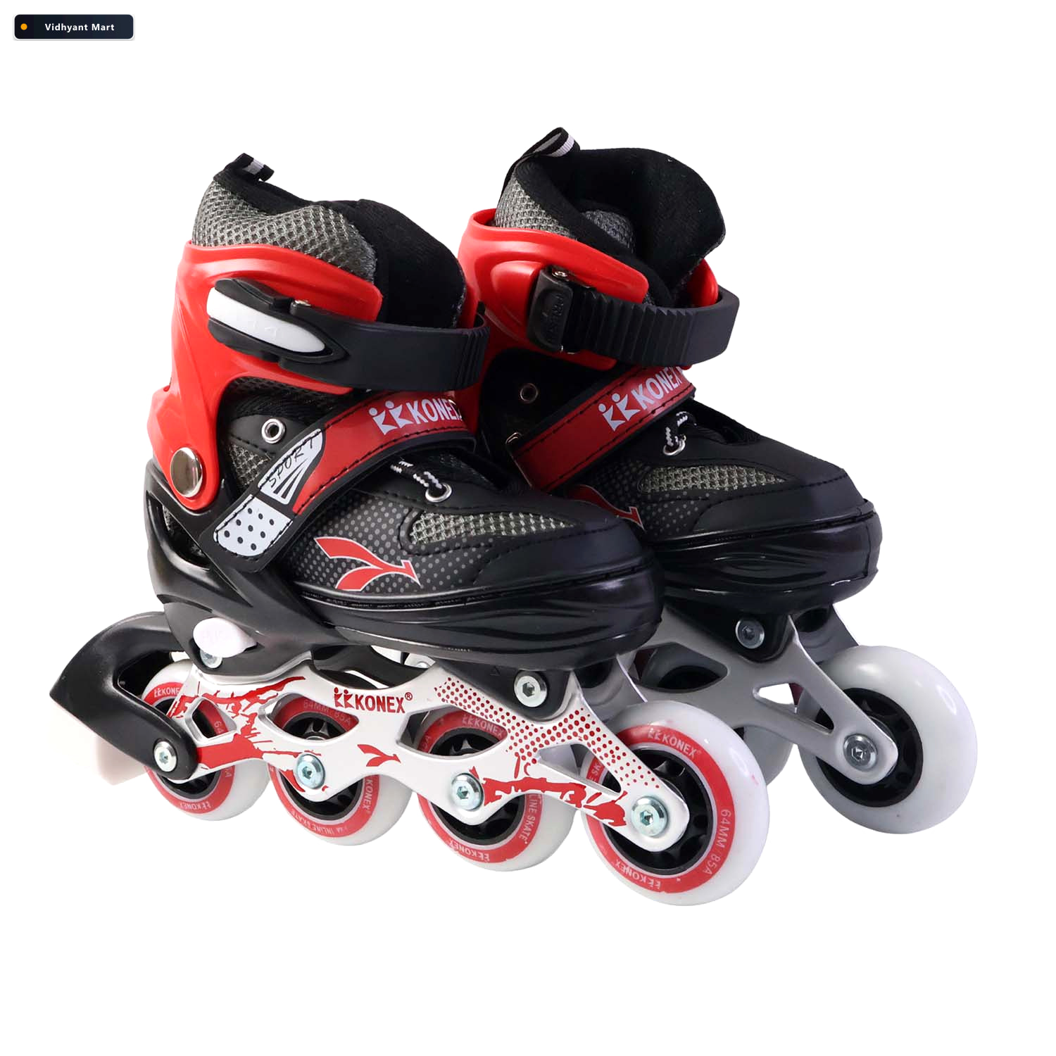 Vidhyant Mart Adjustable Inline Skates Medium Size With Aluminum 4