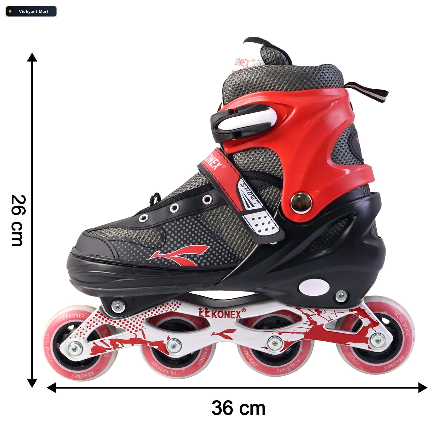 Vidhyant Mart Adjustable Inline Skates Xl Durable Comfortable Fi 3