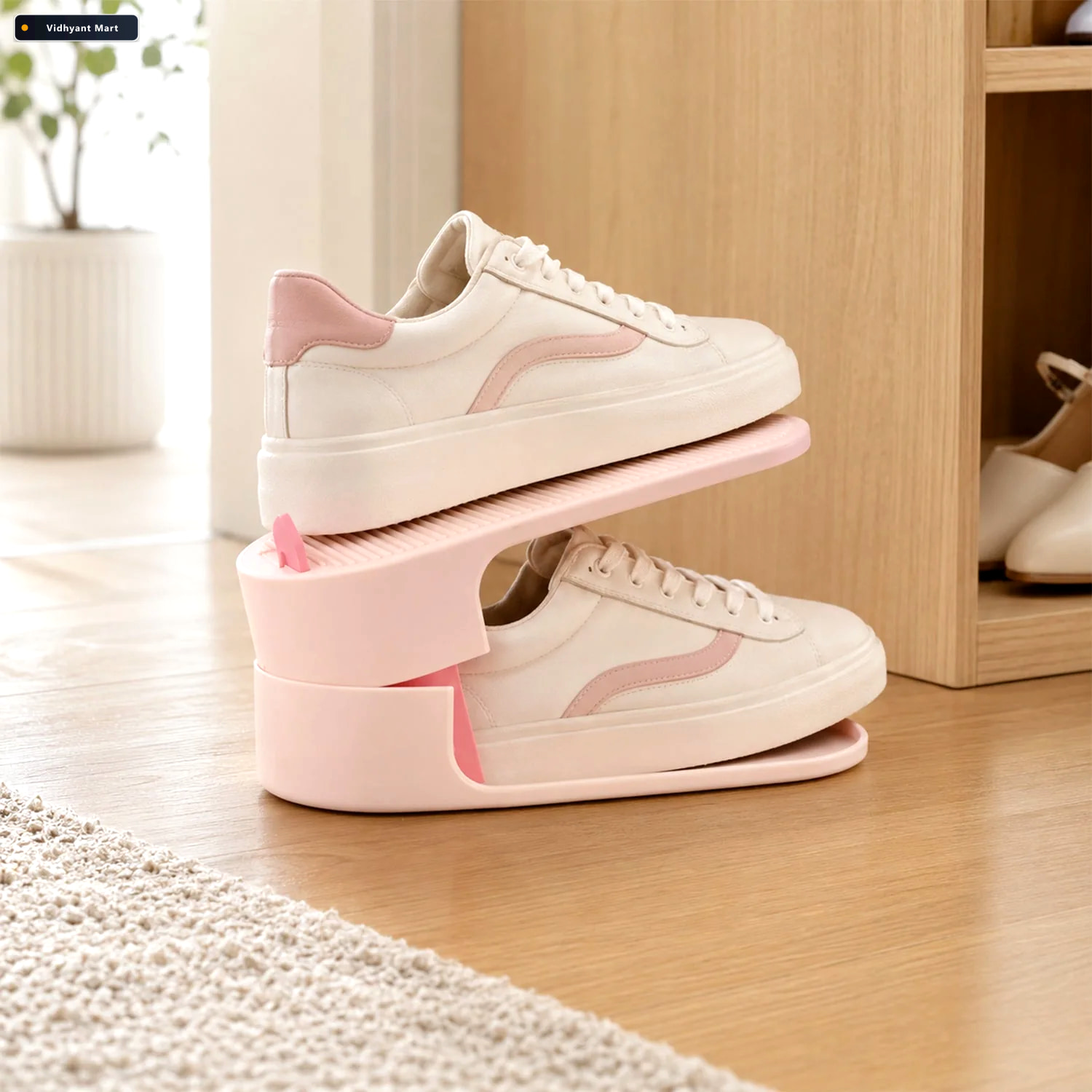 Vidhyant Mart Adjustable Shoe Storage Rack Space Saving Stackabl 2