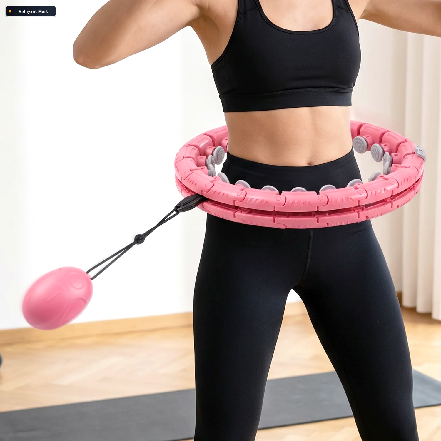 Vidhyant Mart Adjustable Smart Weighted Hula Hoop With Massage B 2
