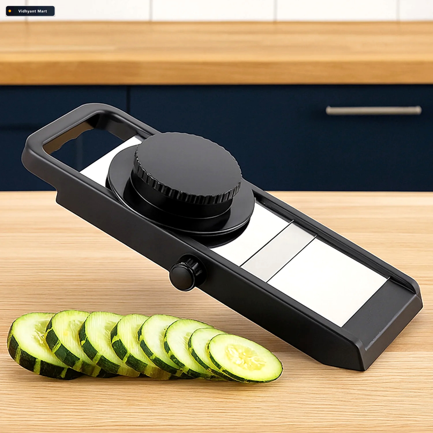 Vidhyant Mart Adjustable Vegetable Slicer Sharp Stainless Steel 3