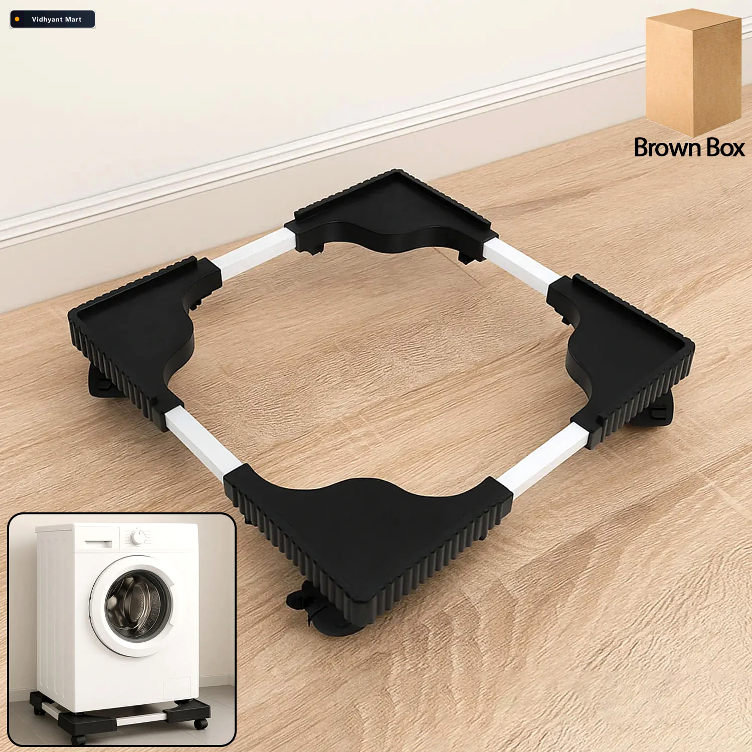 Vidhyant Mart Adjustable Washing Machine Stand Heavy Duty Anti V 1