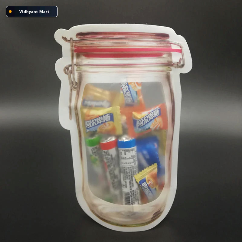 Vidhyant Mart Airtight Food Storage Bag Reusable Zipper Pouch 50 2