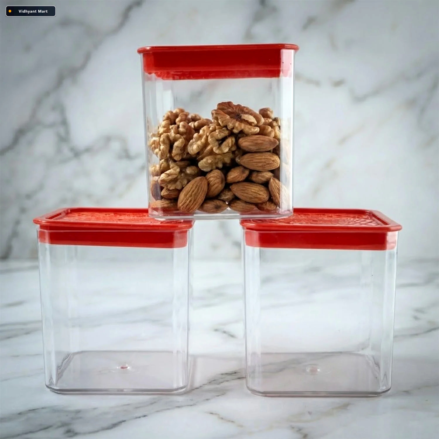 Vidhyant Mart Airtight Food Storage Container Set 3 Pieces 350 M 3
