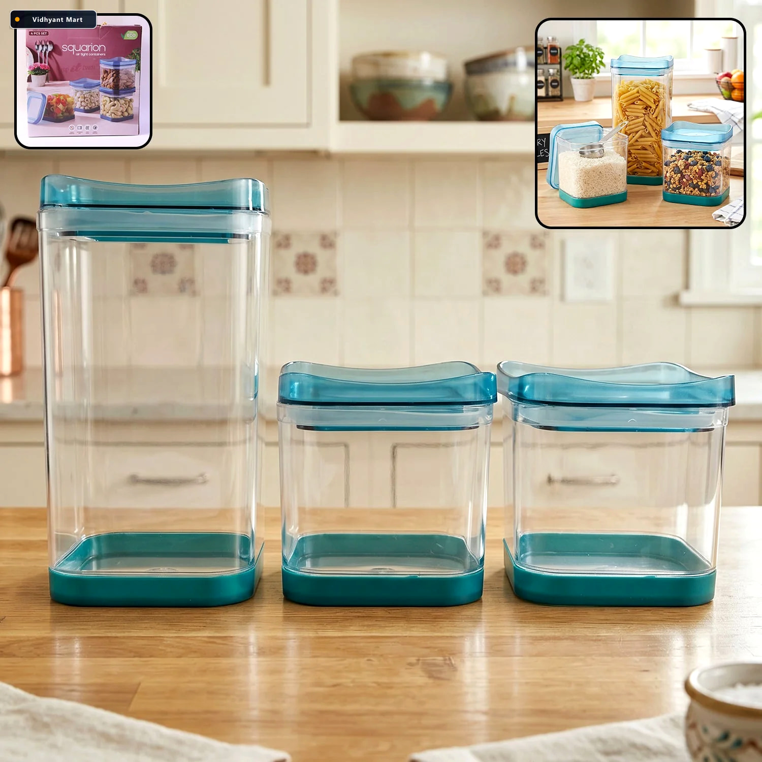Vidhyant Mart Airtight Food Storage Containers Space Saving Leak 2