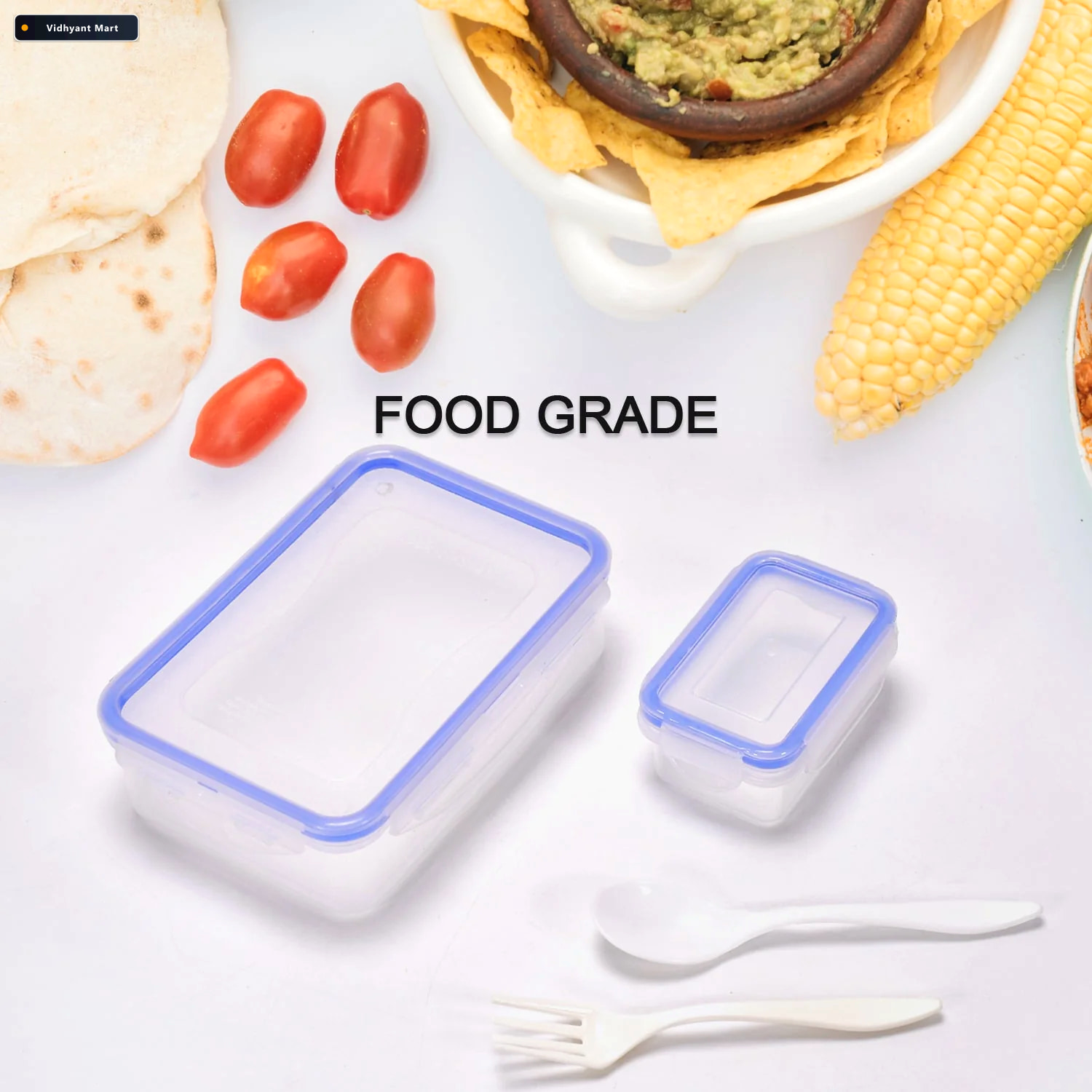 Vidhyant Mart Airtight Lunch Box 4 Side Lock Bpa Free Lunchie Bu 2