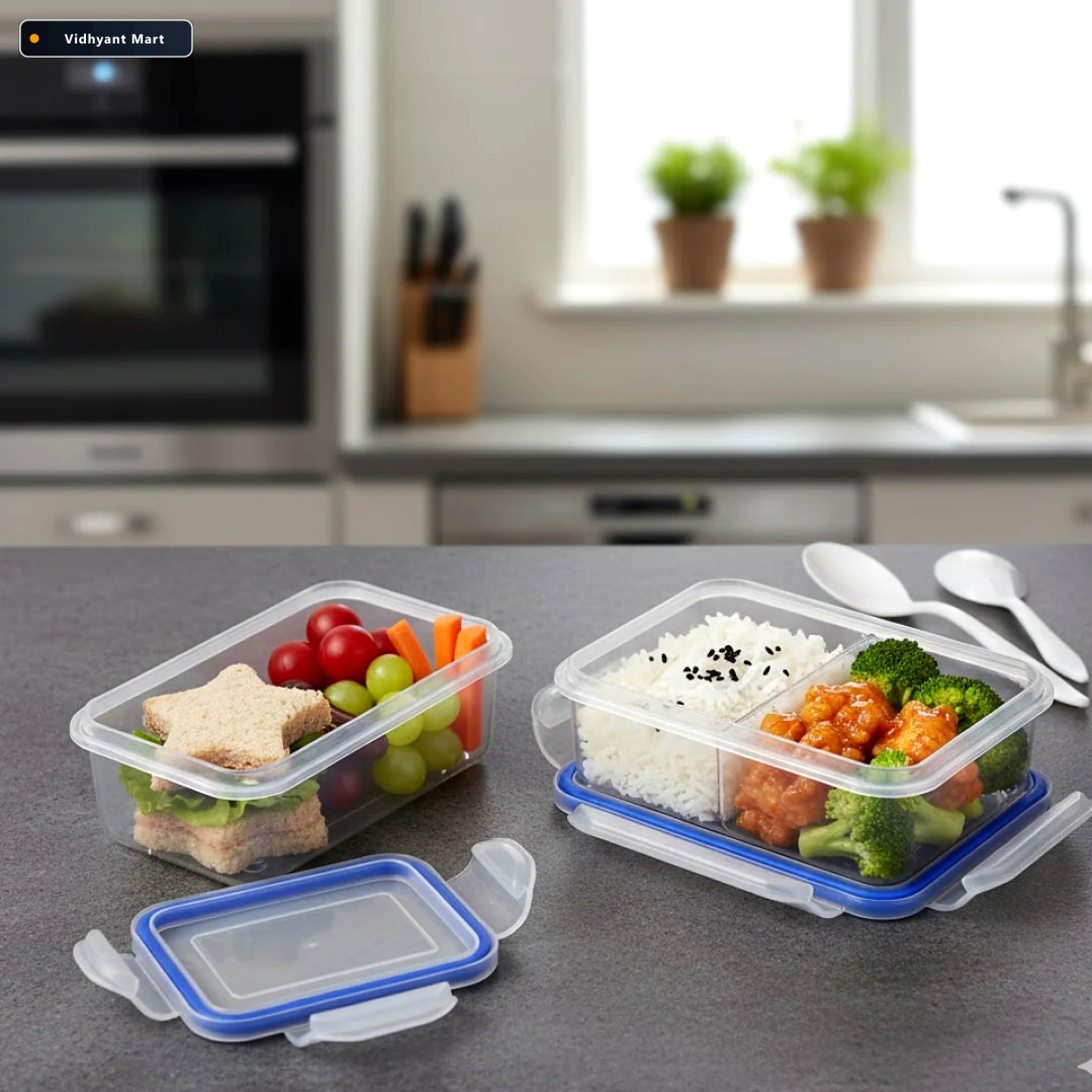 Vidhyant Mart Airtight Lunch Box 4 Side Lock Bpa Free Lunchie Bu 3