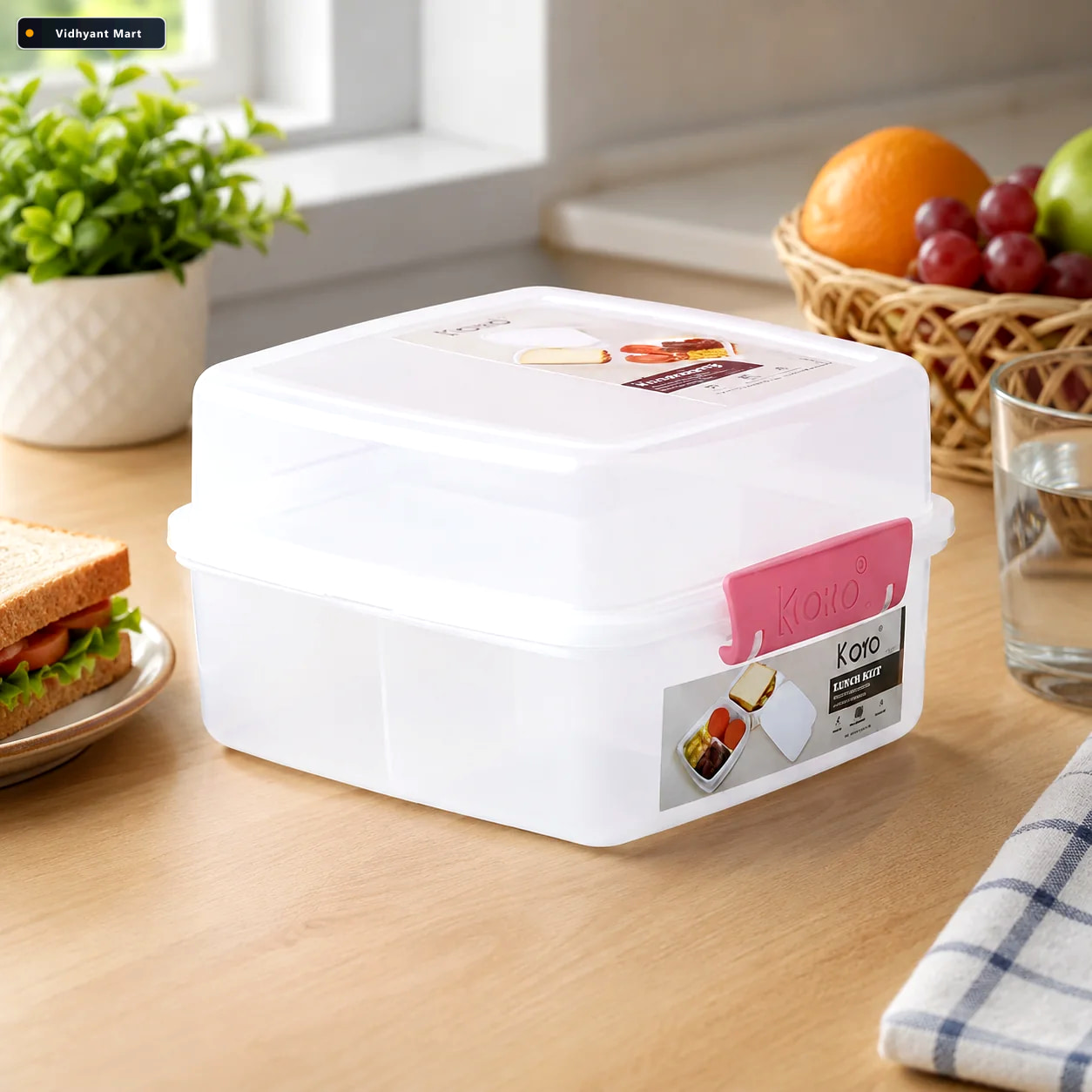 Vidhyant Mart Airtight Multi Compartment Lunch Box 1400 Ml Capac 2