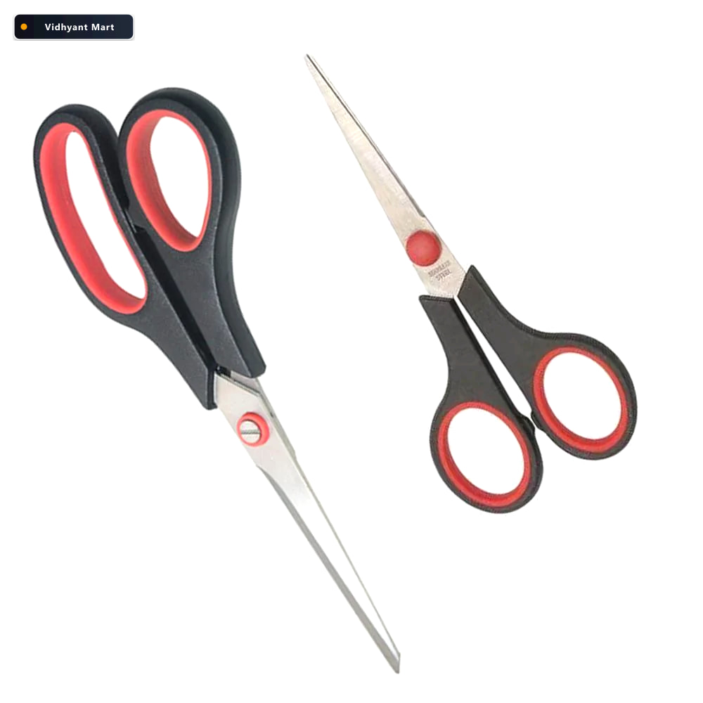 Vidhyant Mart All Purpose Scissor Set Stainless Steel 2 Pc Quick 2